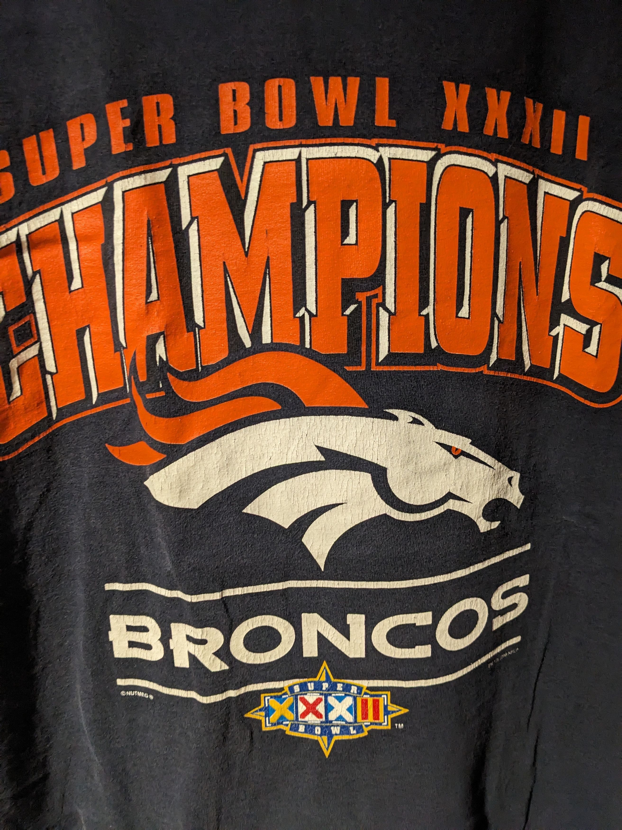 NFL × Vintage Vintage 1998 Denver Broncos NFL Football Super Bowl T-Shirt Size US XL / EU 56 / 4 - 2 Thumbnail