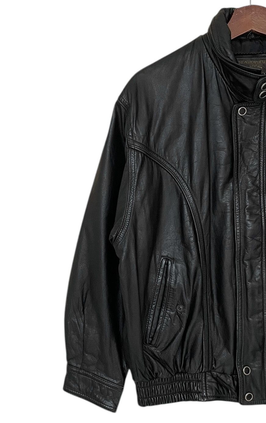 Branded Leather Vintage Japanese Brand Seahop Club Leather Jacket 1990s Size US M / EU 48-50 / 2 - 3 Thumbnail