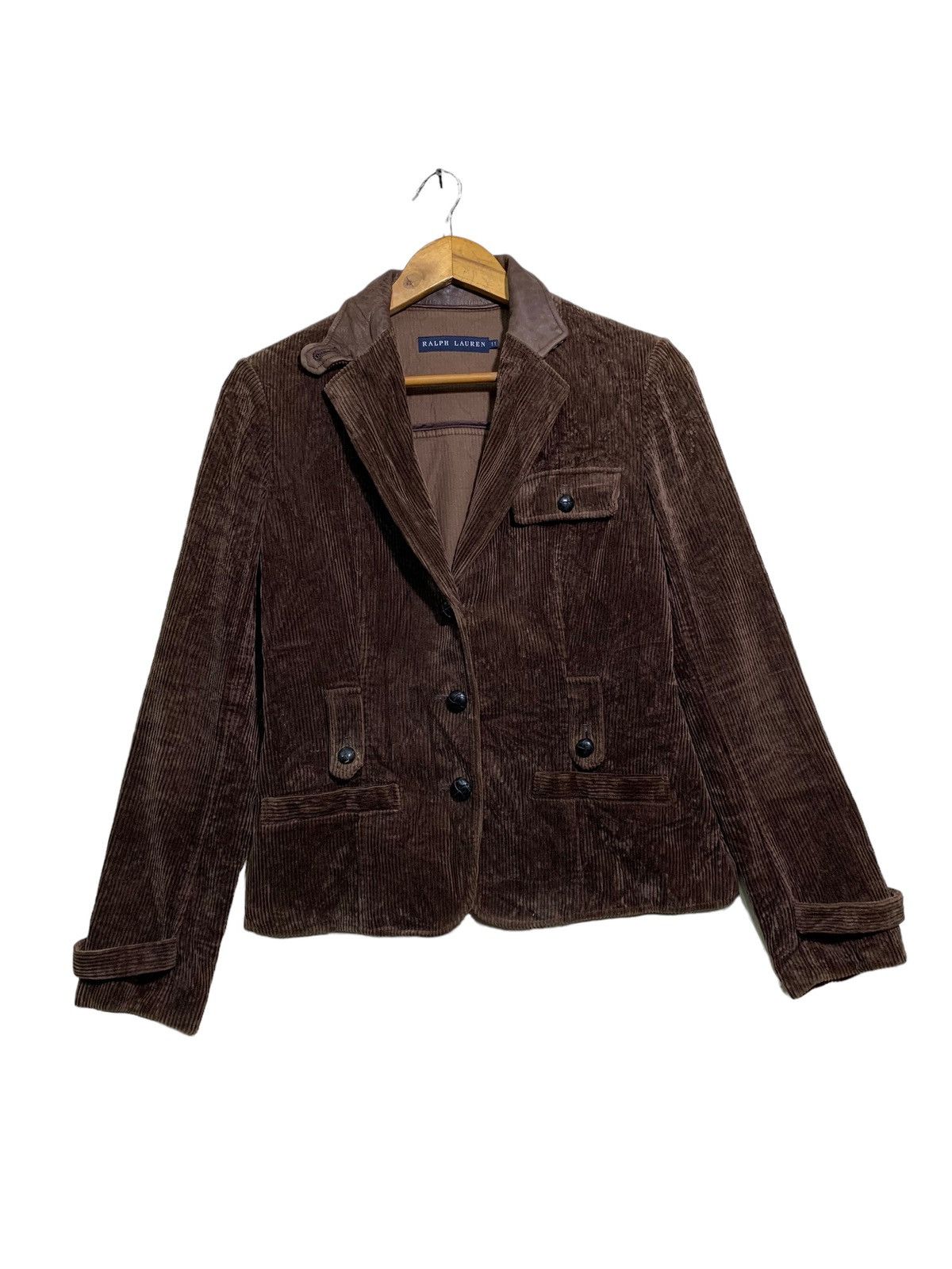 🔥RALPH LAUREN CORDUROY JACKETS LEATHER PART