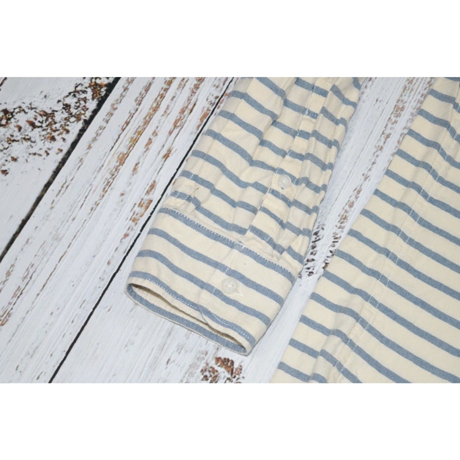 Marine Layer MARINE LAYER Striped Button-Up Shirt Cotton White Nautical Large Mens Size US L / EU 52-54 / 3 - 4 Thumbnail