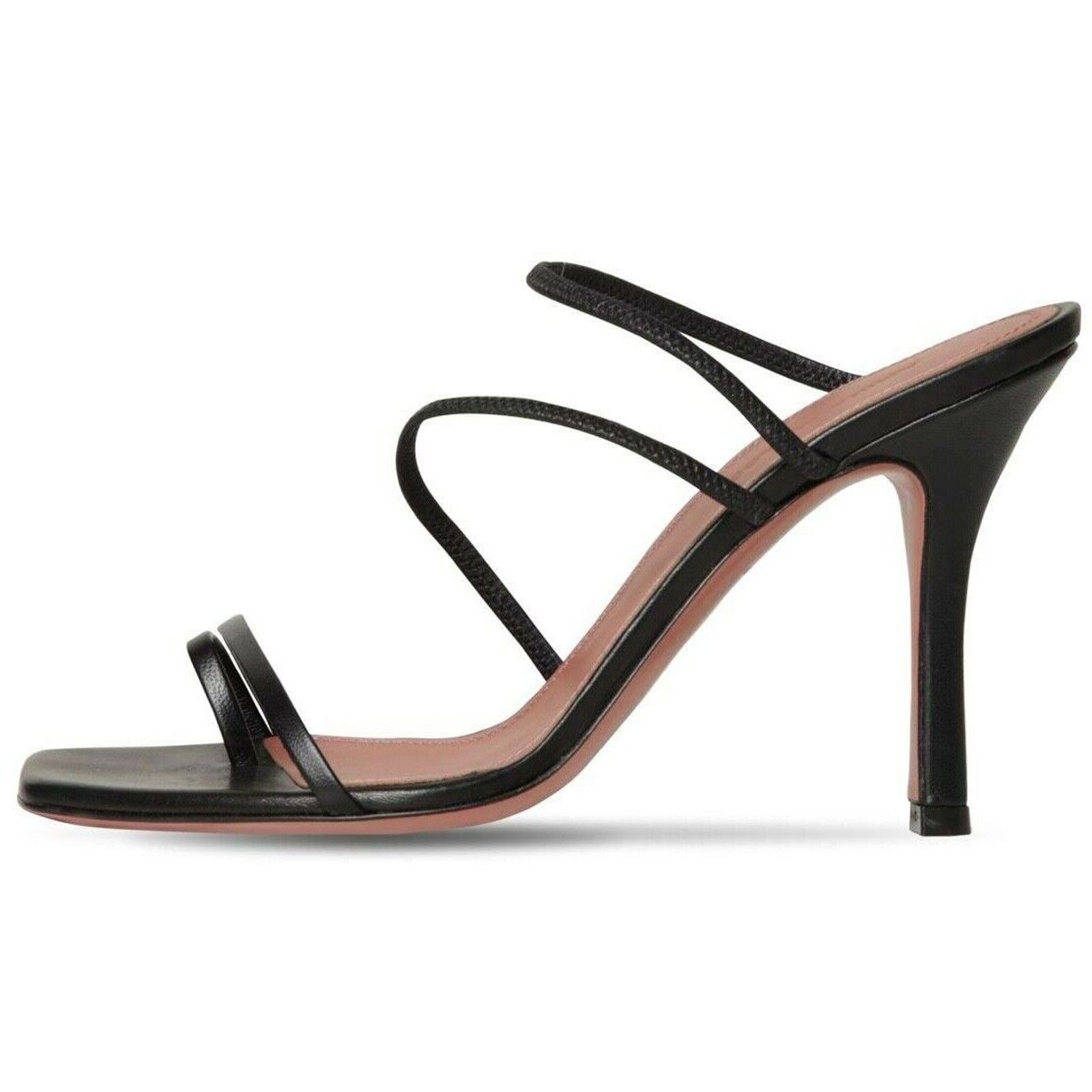 Amina Muaddi Naima Leather Backless Mule Strappy Sandal Heel Pump 42 Size US 12 / IT 42 - 3 Thumbnail