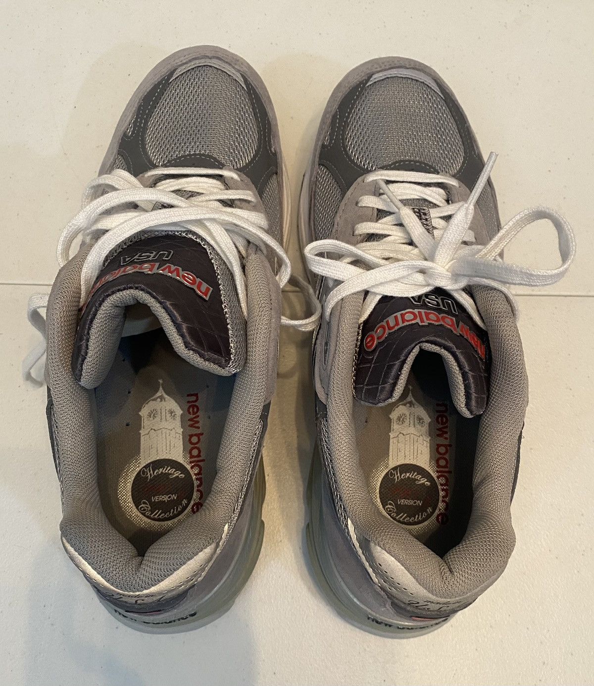 New Balance New Balance 990v3 Made in USA Gray White Suede Heritage 8 LN Size US 8 / EU 41 - 19 Thumbnail