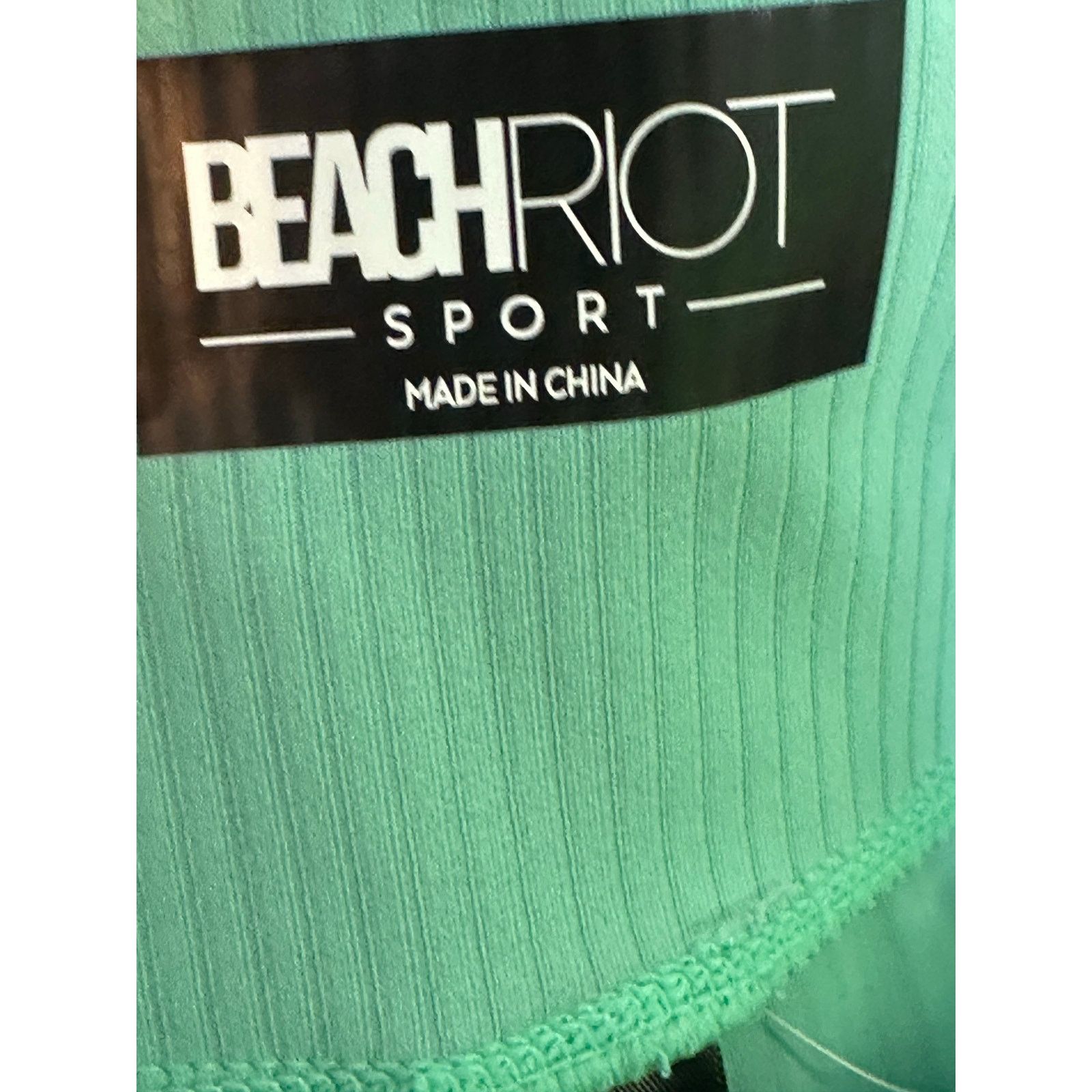 Beach Riot Beach Riot mint green ribbed ruched leggings size Small Size 28" / US 6 / IT 42 - 3 Thumbnail