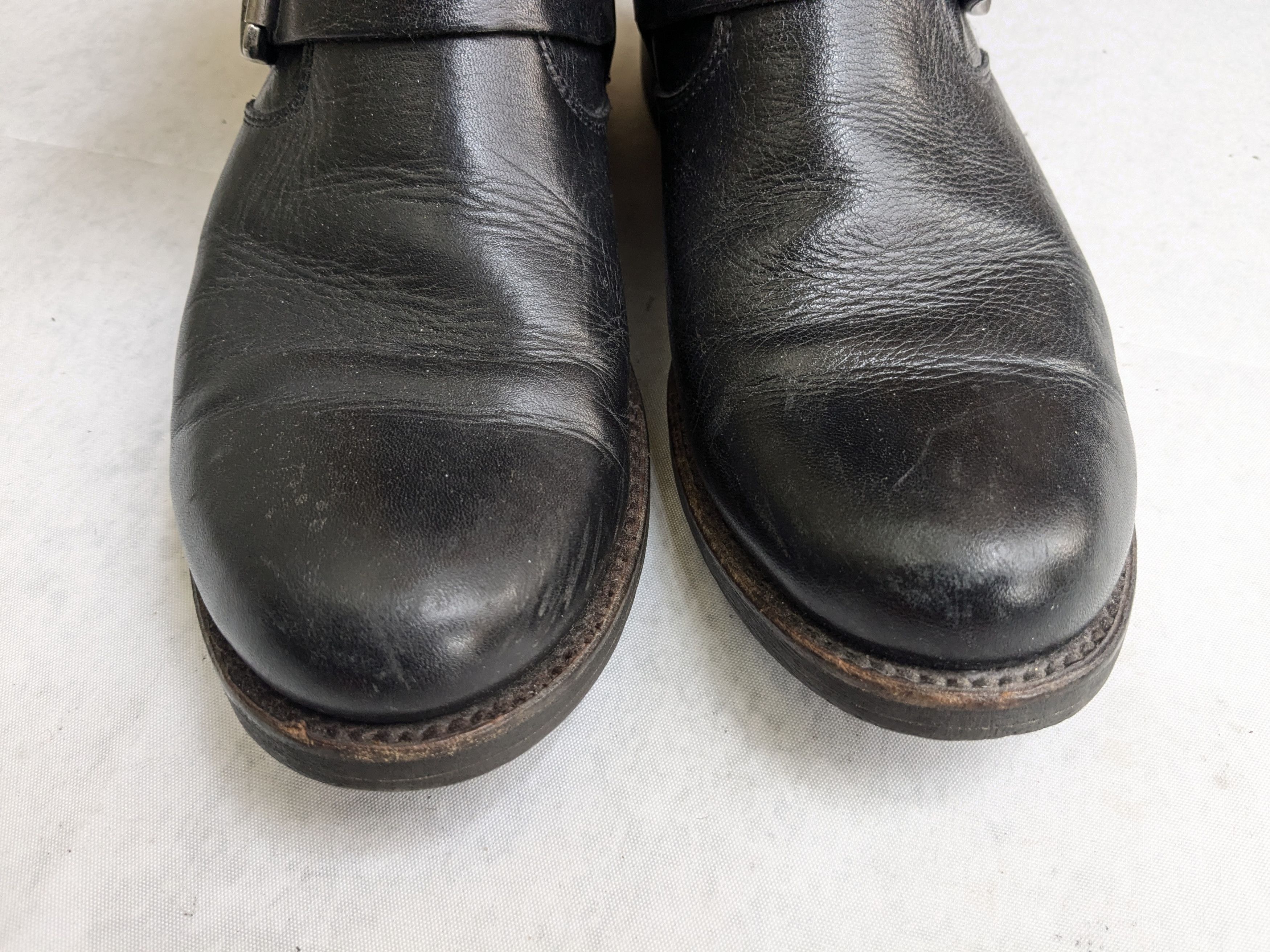 Frye Frye Engineer Boots Black Leather 7.5 Motorcycle Biker Size US 7.5 / EU 40-41 - 4 Thumbnail