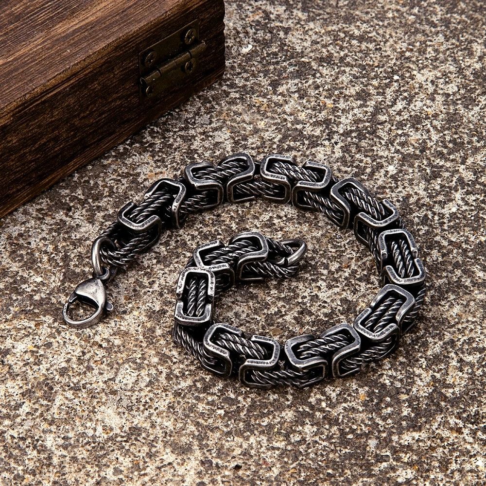 Other Geometric Byzantine Link Chain Bracelet Punk Gift For Him Size ONE SIZE - 6 Thumbnail
