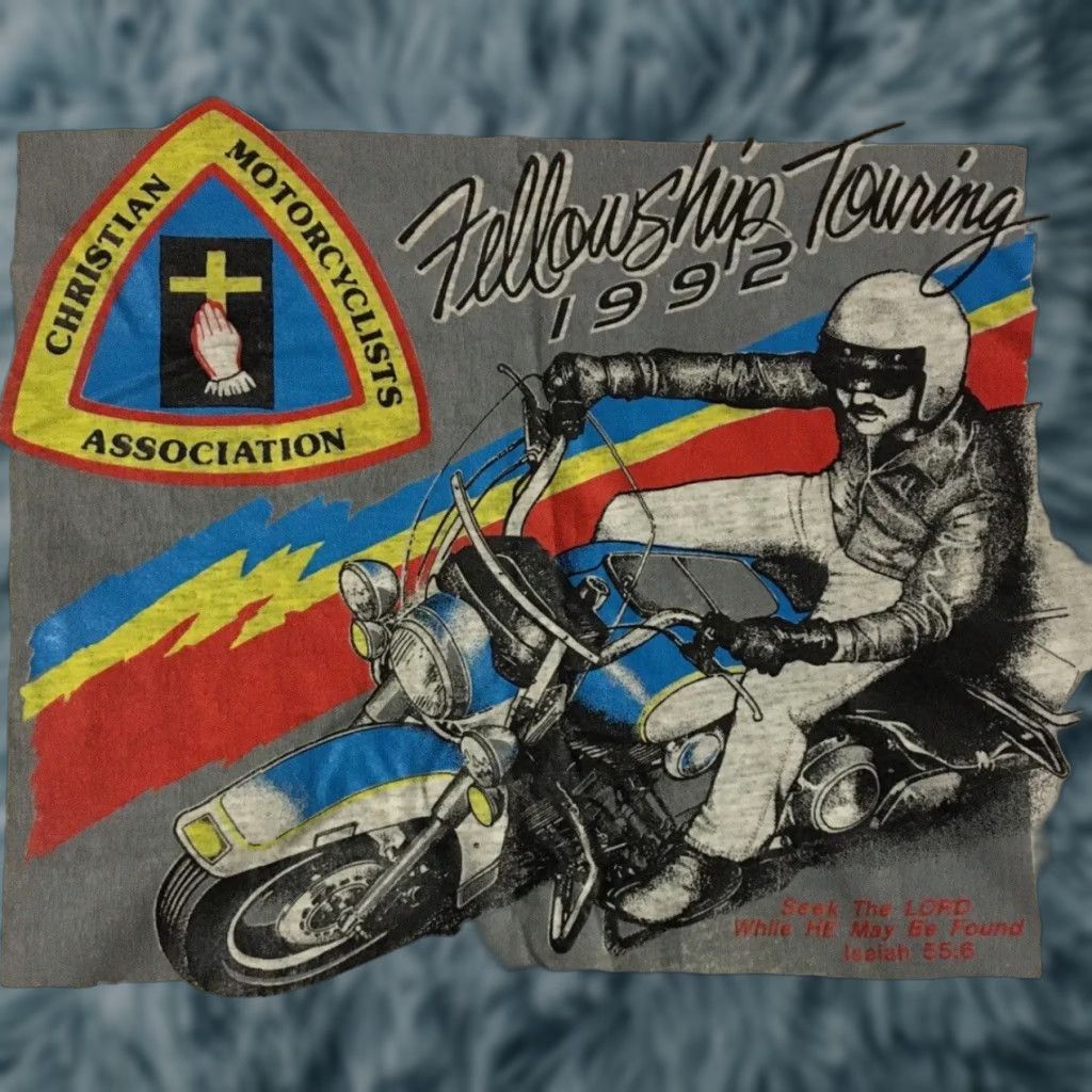 Vintage VINTAGE CMA Vtg 90s Christian Motorcycle Association Faded Shirt M Jesus God Grunge Biker Shirt Mens Gray 90s Harley CMA Jesus Christianity Shirt Mens Size US M / EU 48-50 / 2 - 1 Thumbnail