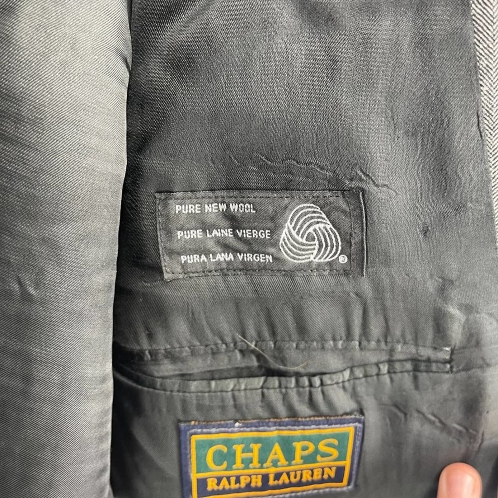 Chaps Chaps/Ralph Lauren Wool Blend Grey Suit Jacket Size 42S Size 42S - 6 Thumbnail