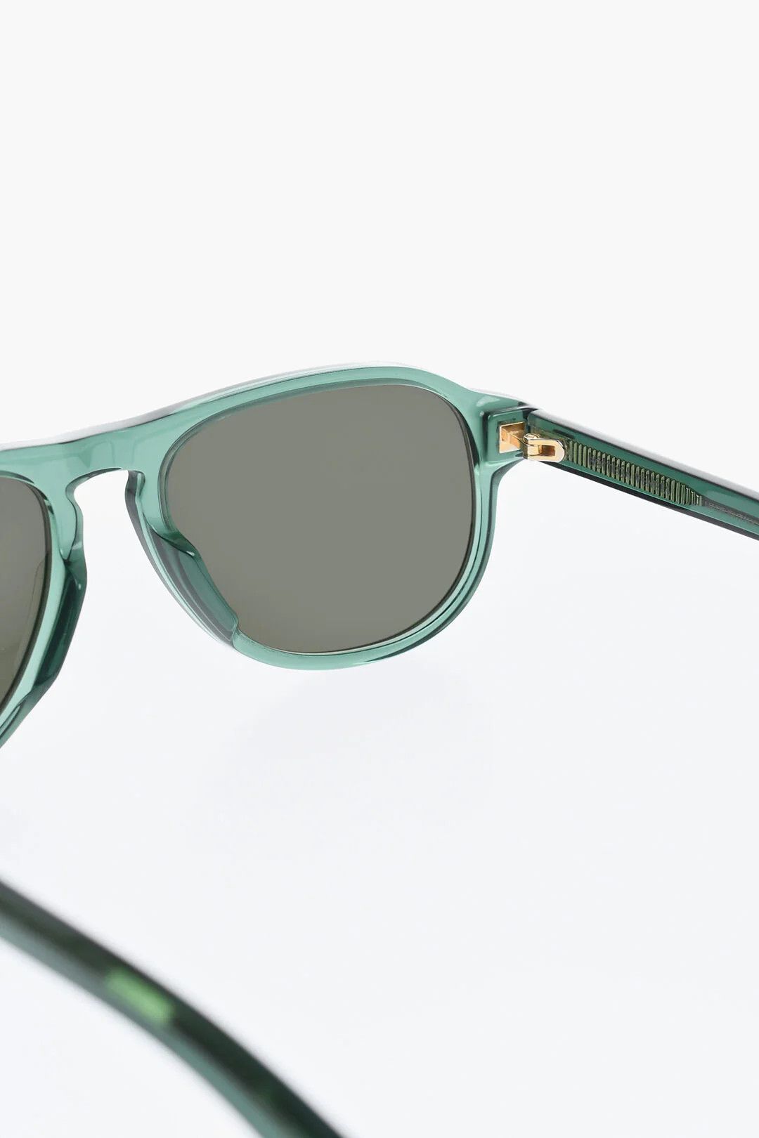 Bottega Veneta og1mm0426 Size: OS / Solid-Color Aviator Sunglasses in Green Size ONE SIZE - 3 Thumbnail