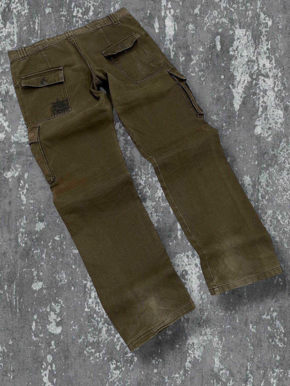 Hysteric Glamour Vintage Japan Designer Magical Design Distressed Cargo Denim Size US 31 - 10 Thumbnail