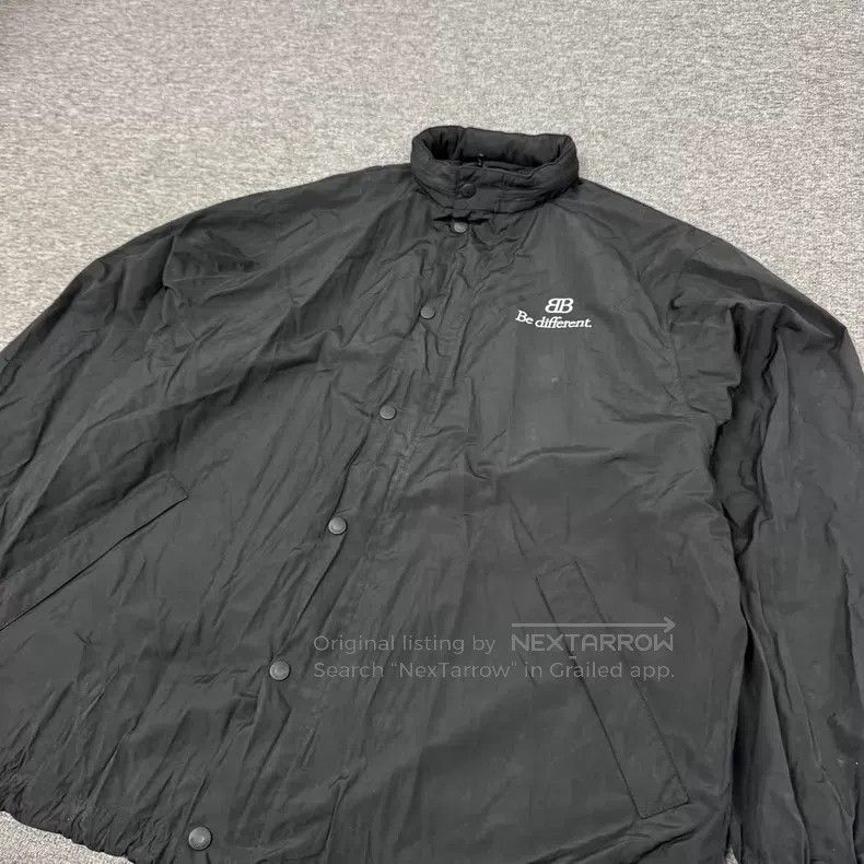 Balenciaga Balenciaga Black 'Be different' Slogan Coach Jacket Size US XS / EU 42 / 0 - 4 Thumbnail