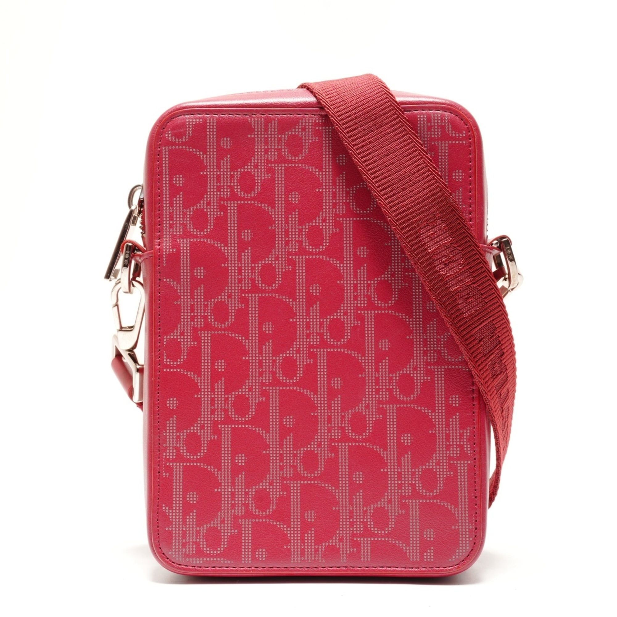 Dior Christian Dior Trotter Leather Oblique Shoulder Bag, Red, WS26460 Size ONE SIZE - 1 Thumbnail