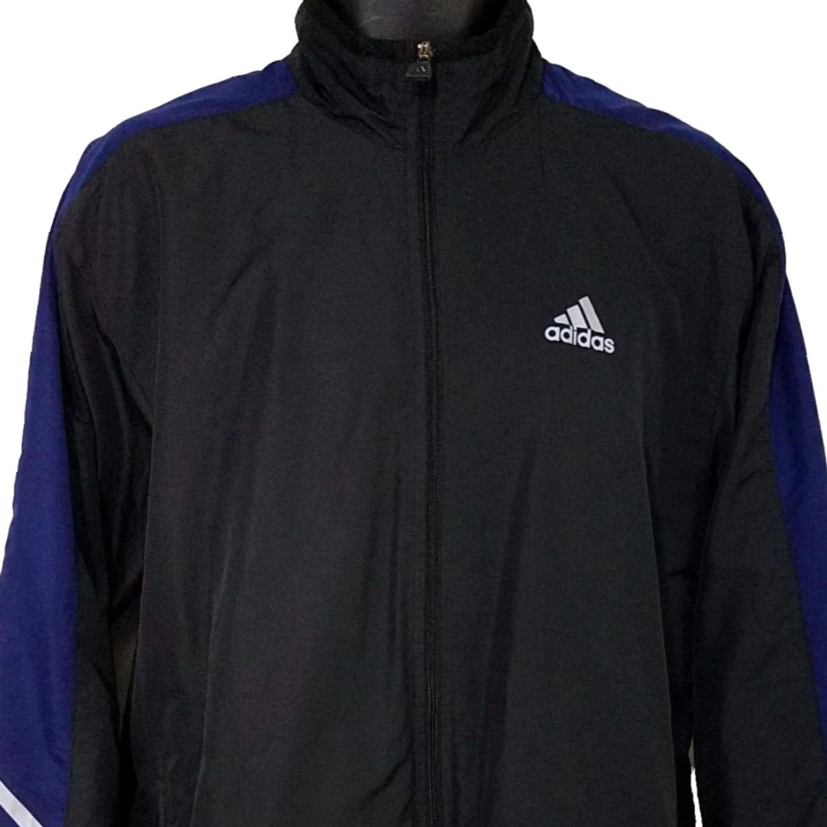 Adidas VINTAGE Adidas Windbreaker Jacket Mens Size Medium Black 90s Hip Hop Full Zip Size US M / EU 48-50 / 2 - 2 Thumbnail