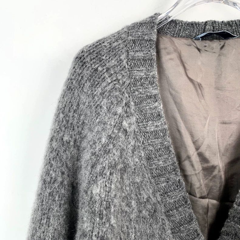 Prada Prada Size 38 Gray diamond-button knitted cardigan jacket s Size US XXS / EU 40 - 3 Thumbnail