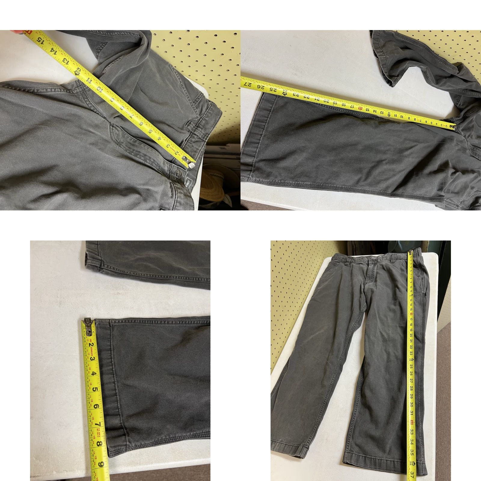 Carhartt Carhartt Men's Relaxed Fit Rugged Flex Canvas Work Pants 37x28 Gray BN2291-M Jeans/Work Pants/Canvas USA 37 Inseam 28 Men Size US 37 - 8 Thumbnail