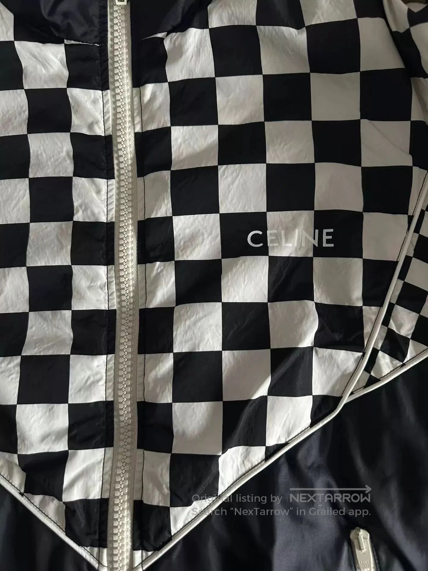 Celine Checkered Print Zip Front Bomber Jacket. Size US S / EU 44-46 / 1 - 3 Thumbnail