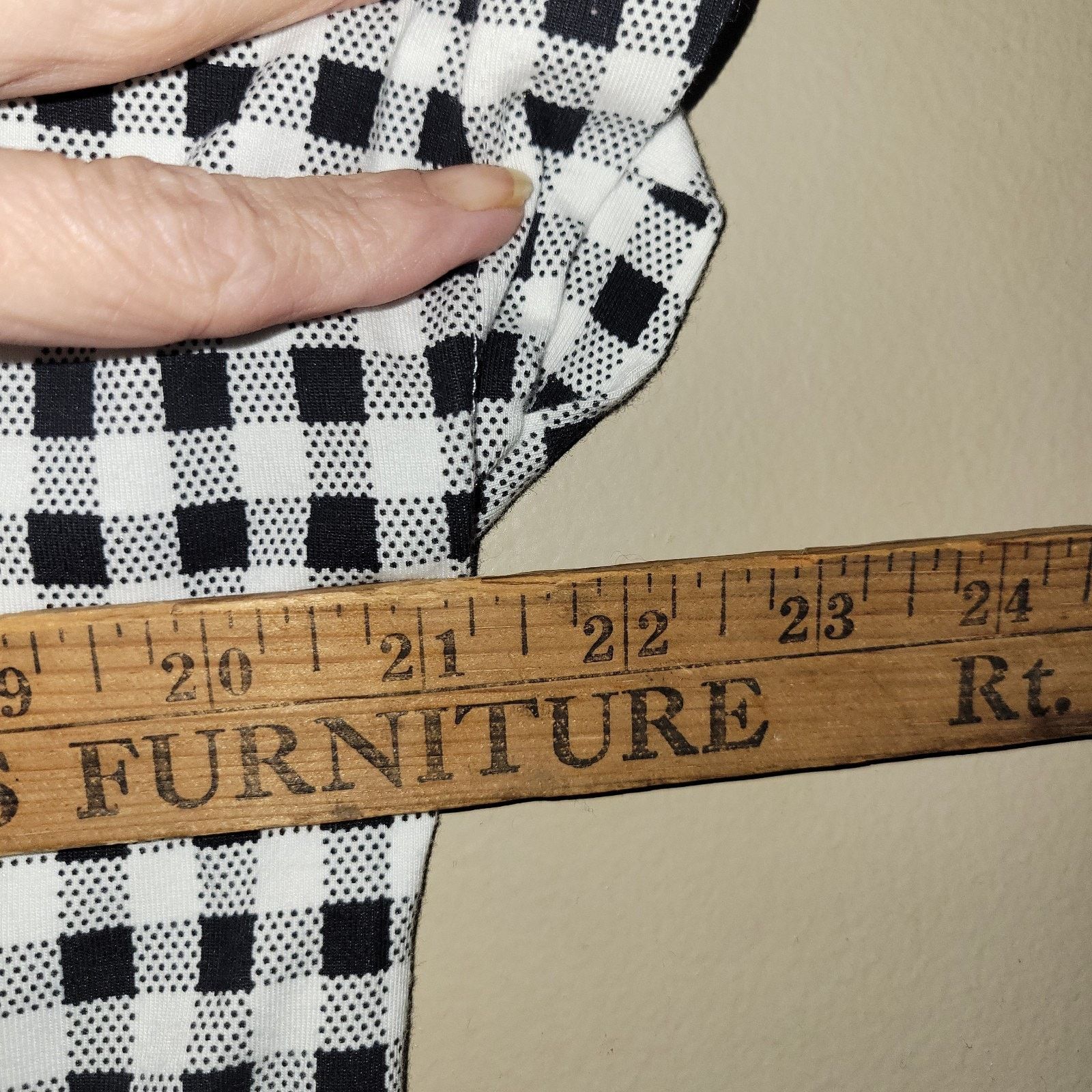 & Other Stories J Jill Black White Checkered Luxe Relaxed Tee Shirt Size MP Size XL / US 12-14 / IT 48-50 - 4 Thumbnail