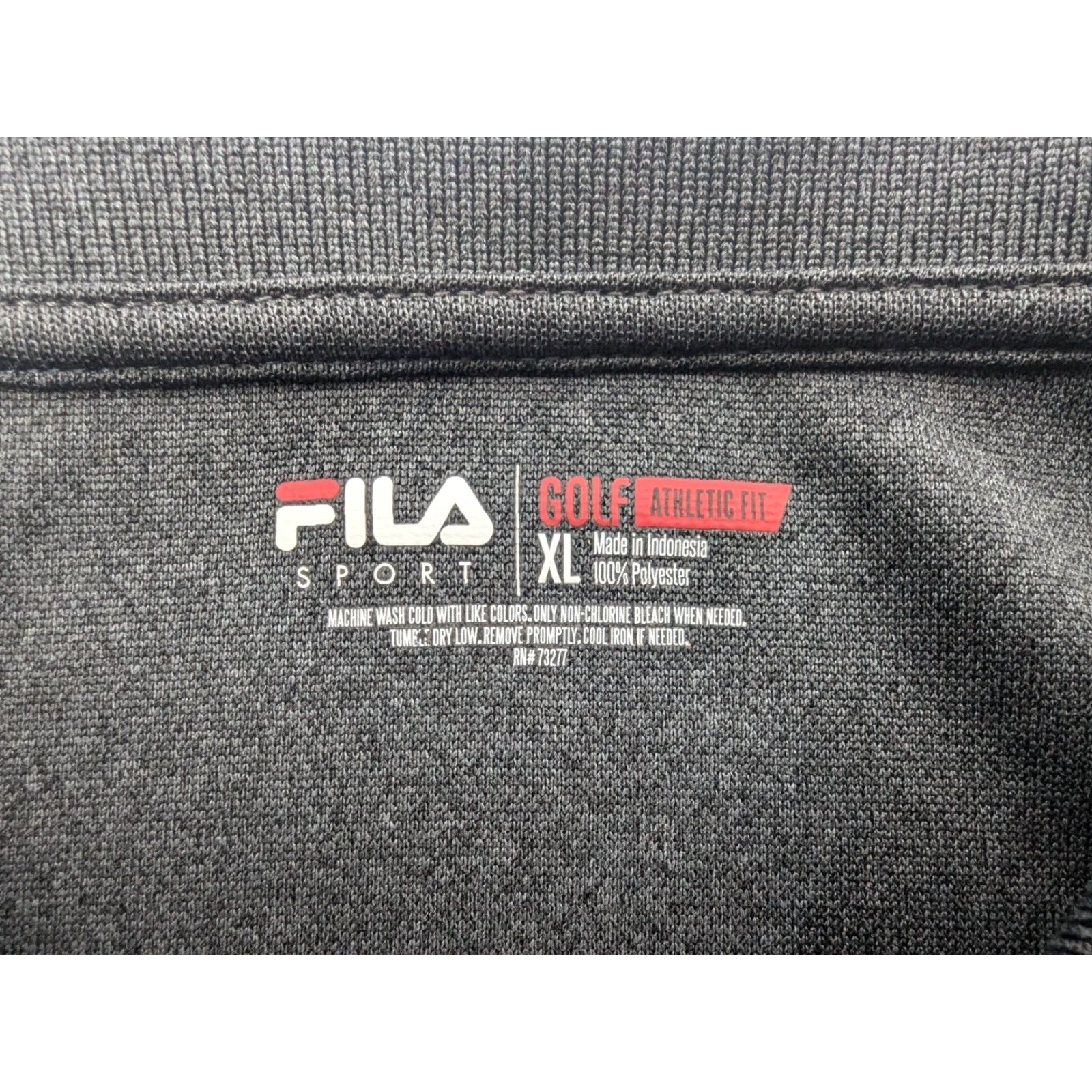 Fila FILA Sport Golf Polo Shirt Men’s XL Short Sleeve Athletic Fit Dark Gray Shirt Regular Man Size US XL / EU 56 / 4 - 7 Thumbnail
