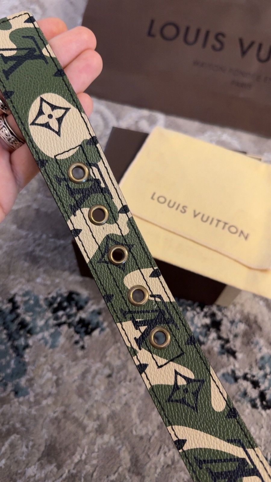 Louis Vuitton × Takashi Murakami Louis Vuitton x Takashi Murakami Monogramouflage Belt Size 32 - 6 Thumbnail