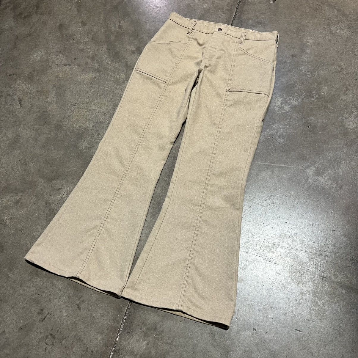 JCPenney Vintage 70s JC Penney Super Denim Flare Bell Bottom Pants Size US 32 / EU 48 - 2 Thumbnail