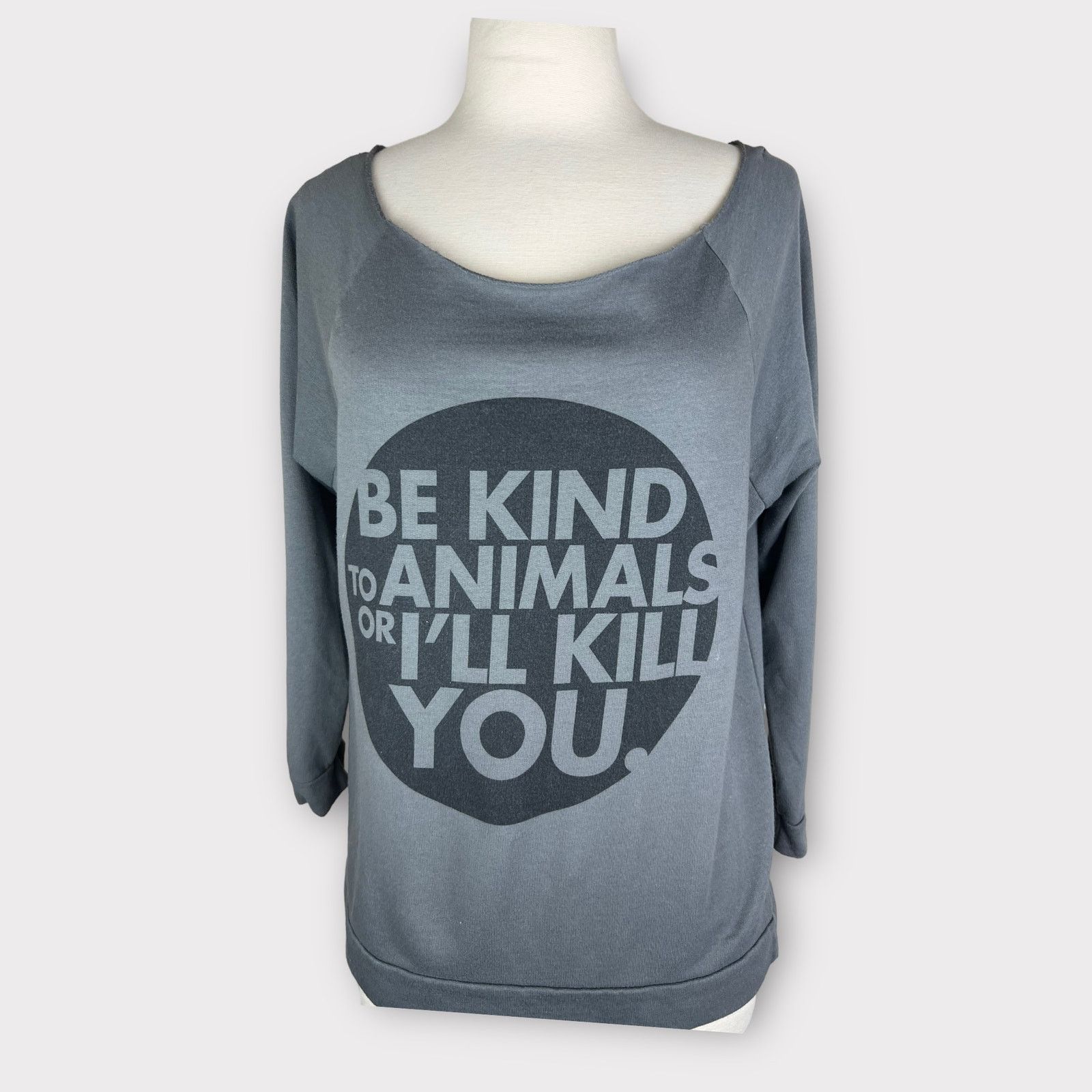 Next Level Next Level | "Be Kind to Animals..." Sweatshirt | Medium Size M / US 6-8 / IT 42-44 - 7 Thumbnail