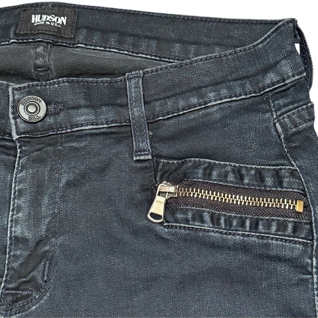 HUDSON CHIMERA Super Skinny back zippers SZ 26 BLACK WILD