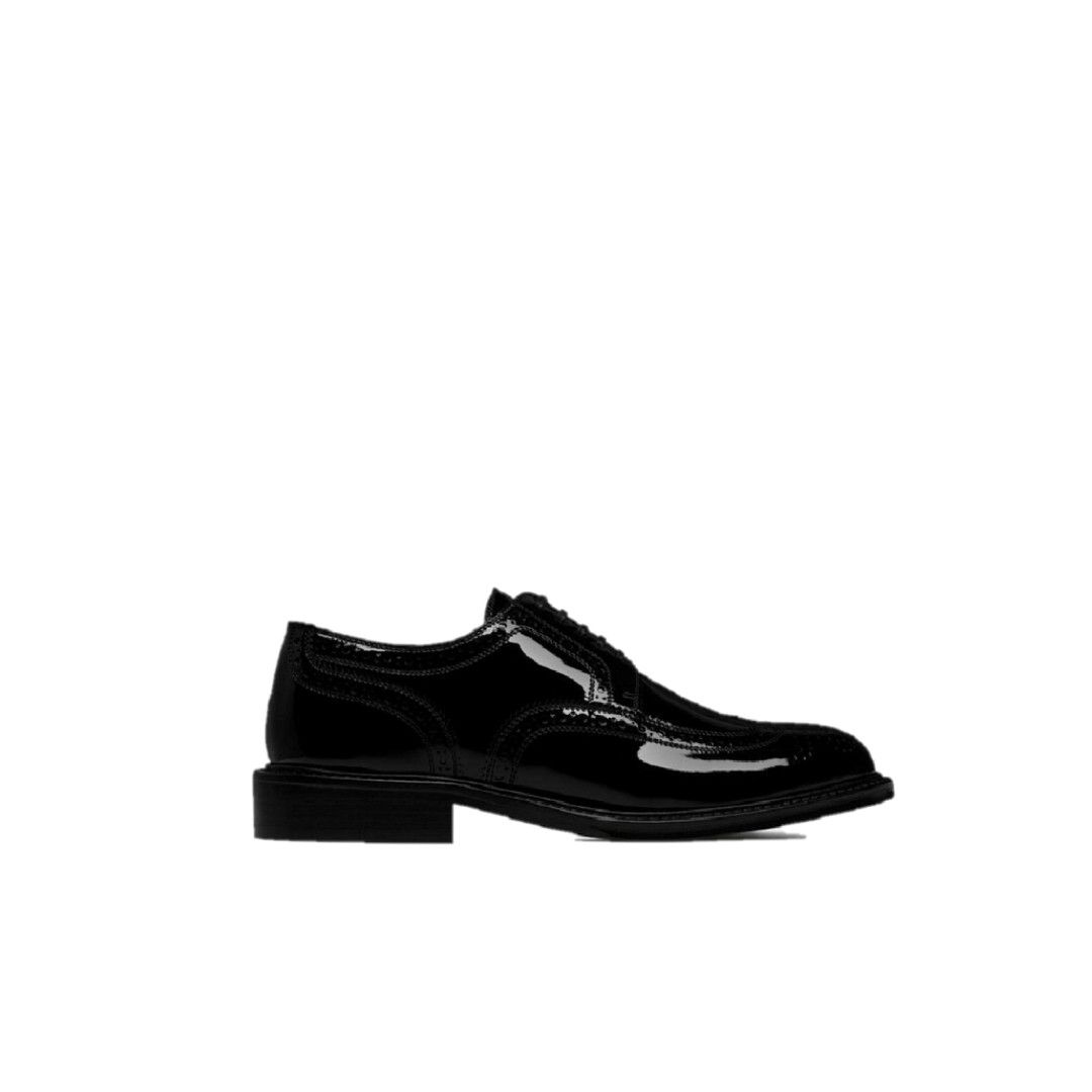 Saint Laurent Paris o1s1wg111224 Army 20 Derby Shoes in Black Size US 7 / IT 37 - 1 Thumbnail
