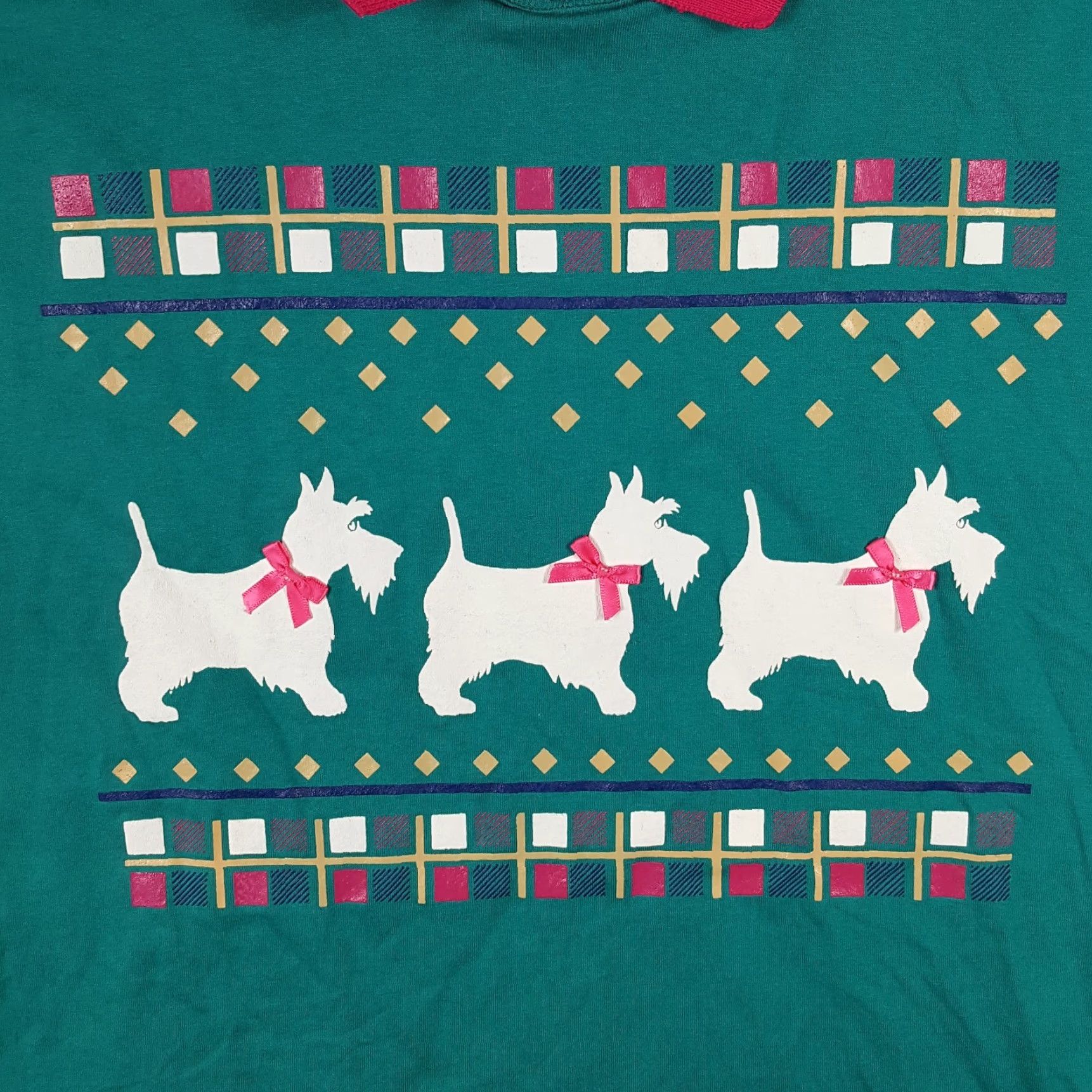 Vintage VINTAGE Blooming & Co 90s Preppy Scottish Terrier Dog Collared T-Shirt Size Large Blue Mens Size US L / EU 52-54 / 3 - 2 Thumbnail