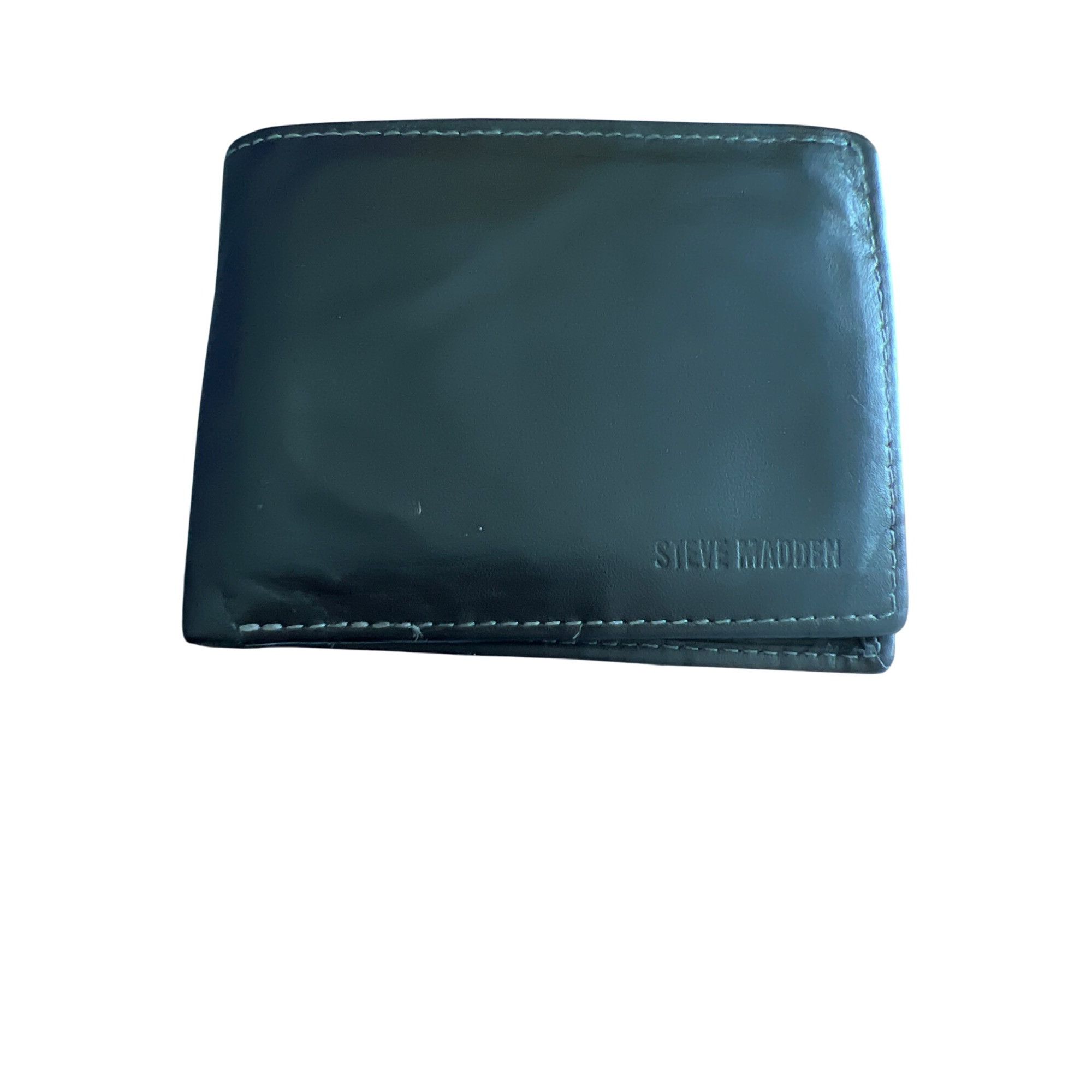 Steve Madden Steve Madden Genuine Leather Black Bifold Wallet Multiple Ca Size ONE SIZE - 1 Thumbnail