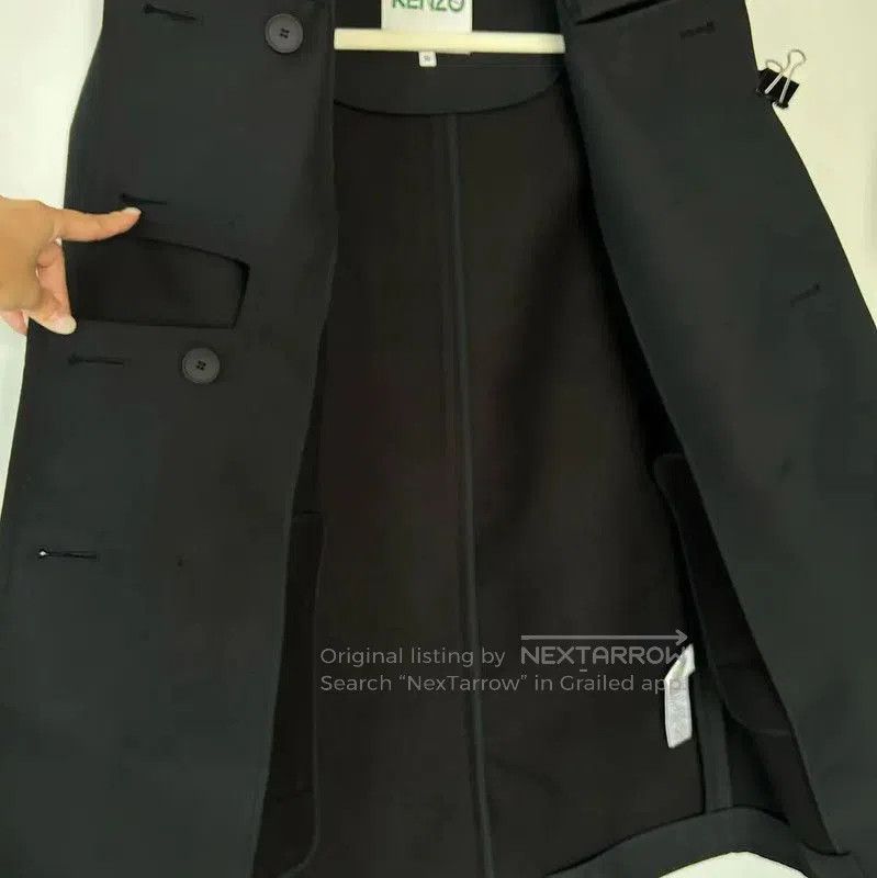 Kenzo KENZO Black Mid-Length Coat with Gold Buttons . Size M / US 6-8 / IT 42-44 - 5 Thumbnail