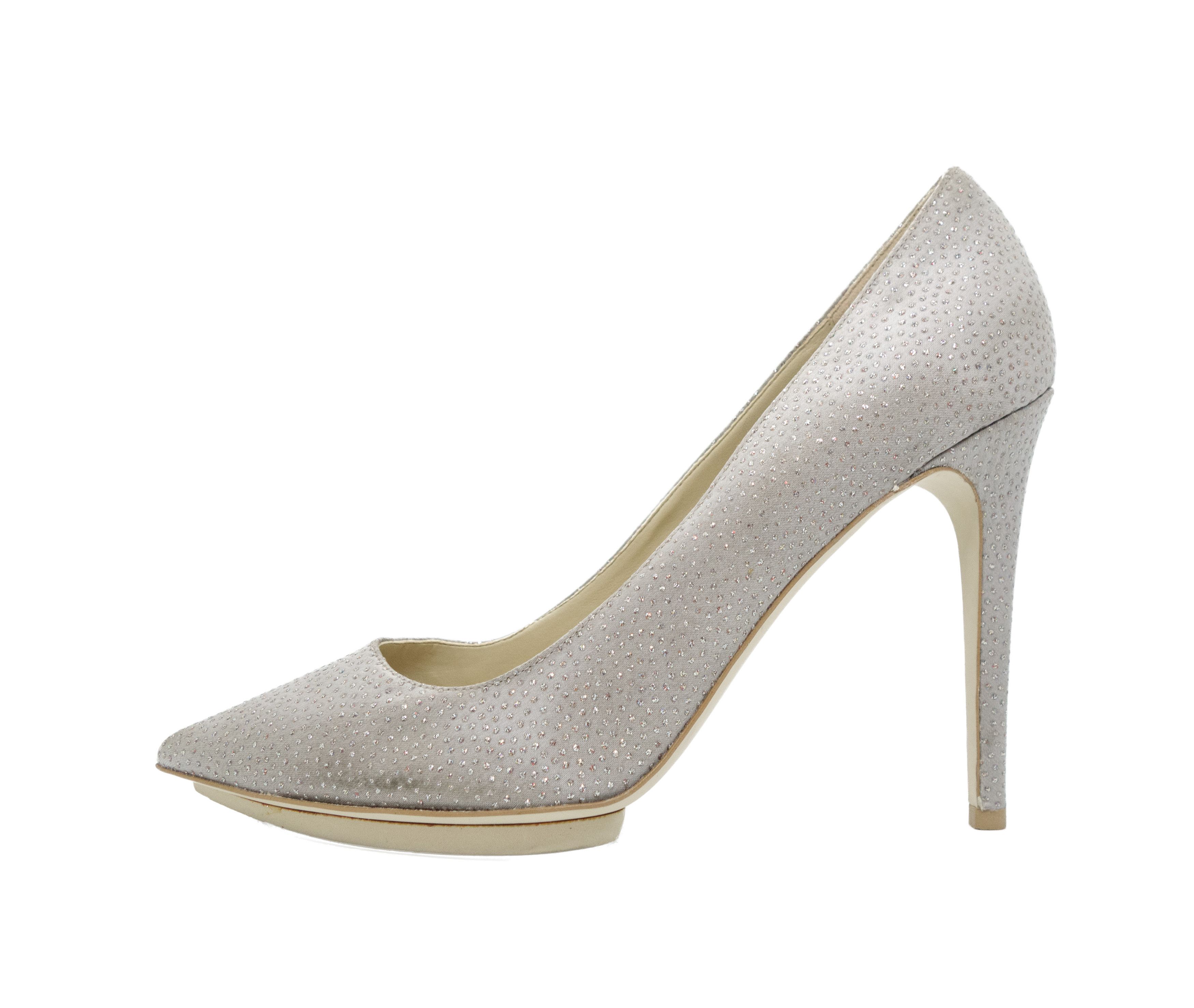 Stella McCartney Satin Glitter Accent Platform Pumps Pointed Toe Size US 9 / IT 39 - 1 Thumbnail