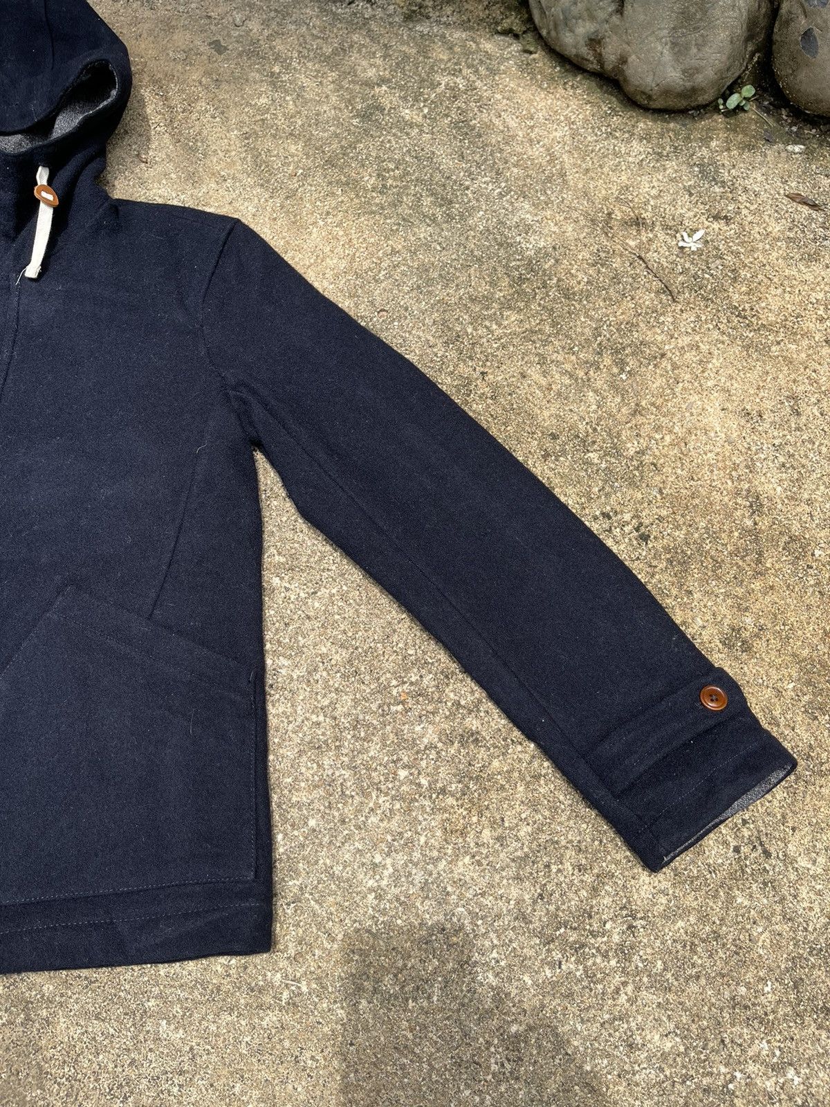 Beams Plus BEAMS Navy Hooded Wool Jacket (Size S) Size US S / EU 44-46 / 1 - 7 Thumbnail