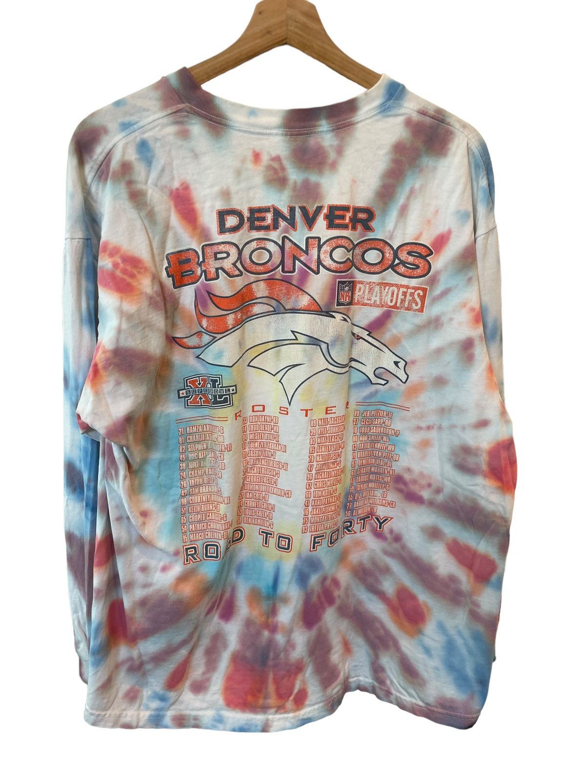 Delta Vintage 2005 Denver Broncos AFC West Champs Tie-Dye LS Size US XL / EU 56 / 4 - 2 Thumbnail