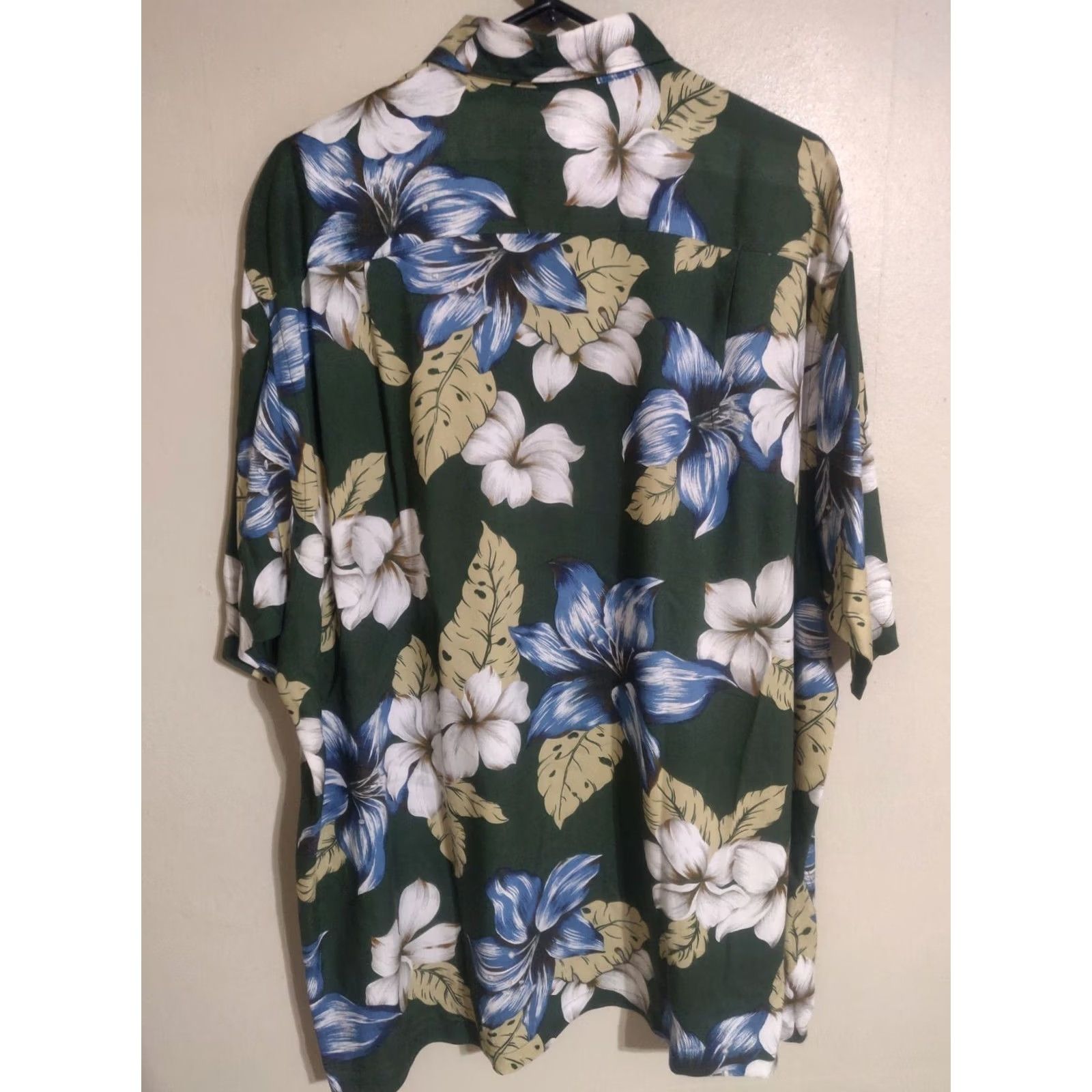 Nautica VINTAGE Nautica Shirt Large Green Floral Rayon S/S Button Down Hawaiian Men's Size US L / EU 52-54 / 3 - 4 Thumbnail