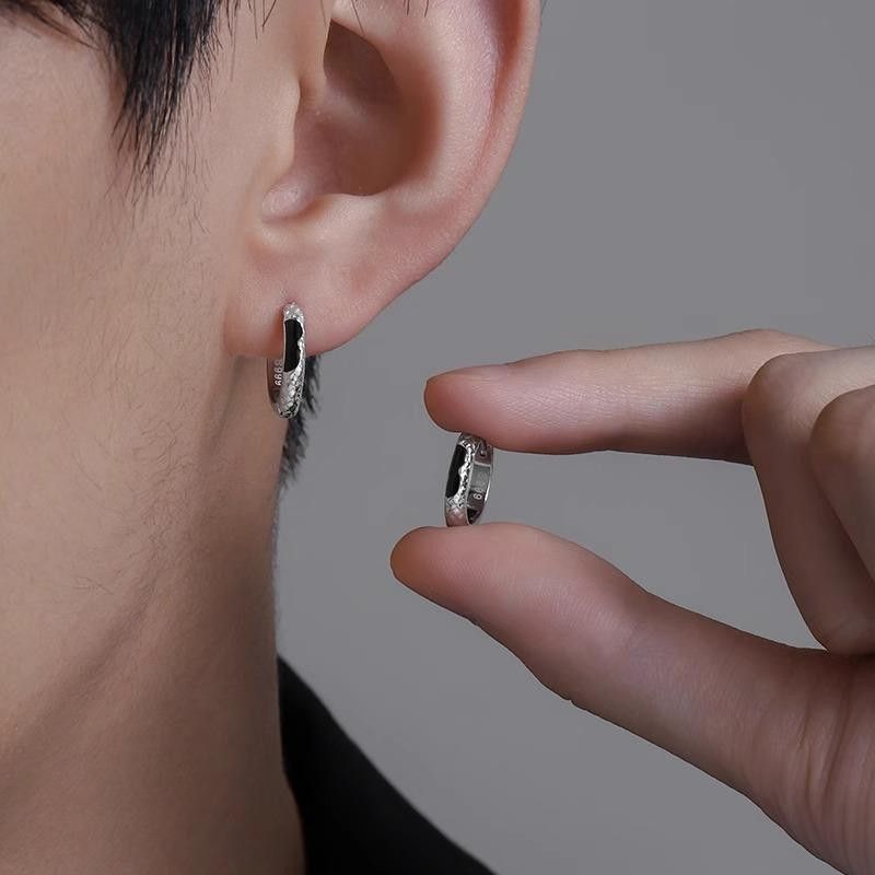Jewelry × Sterling Silver One pairs Vintage Earrings Gothic Punk Chrome Jewelry Spike Size ONE SIZE - 2 Thumbnail