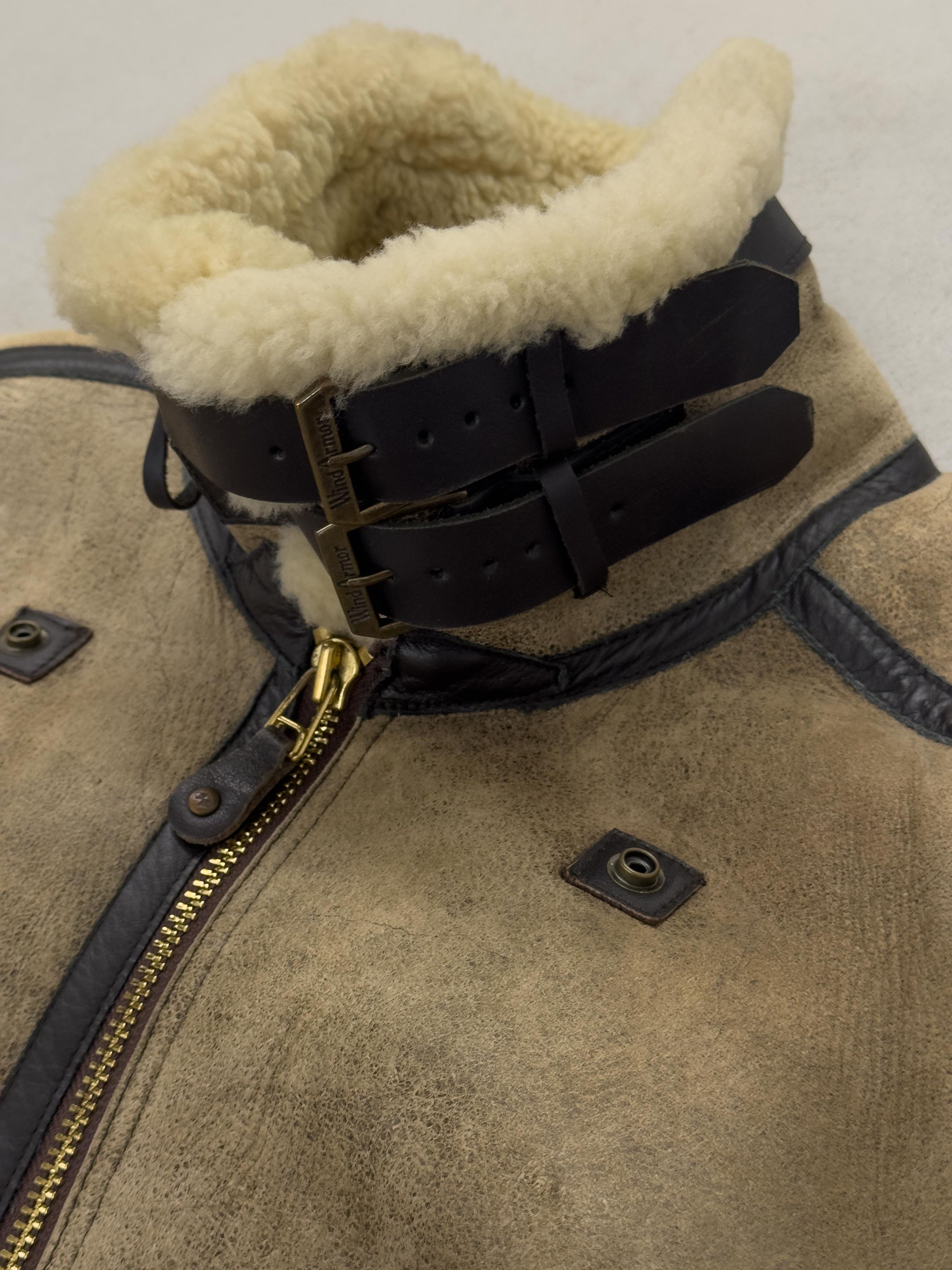 Japanese Brand Wind Armor WWII Type B-3 Mouton Shearling Jacket Size US M / EU 48-50 / 2 - 4 Thumbnail