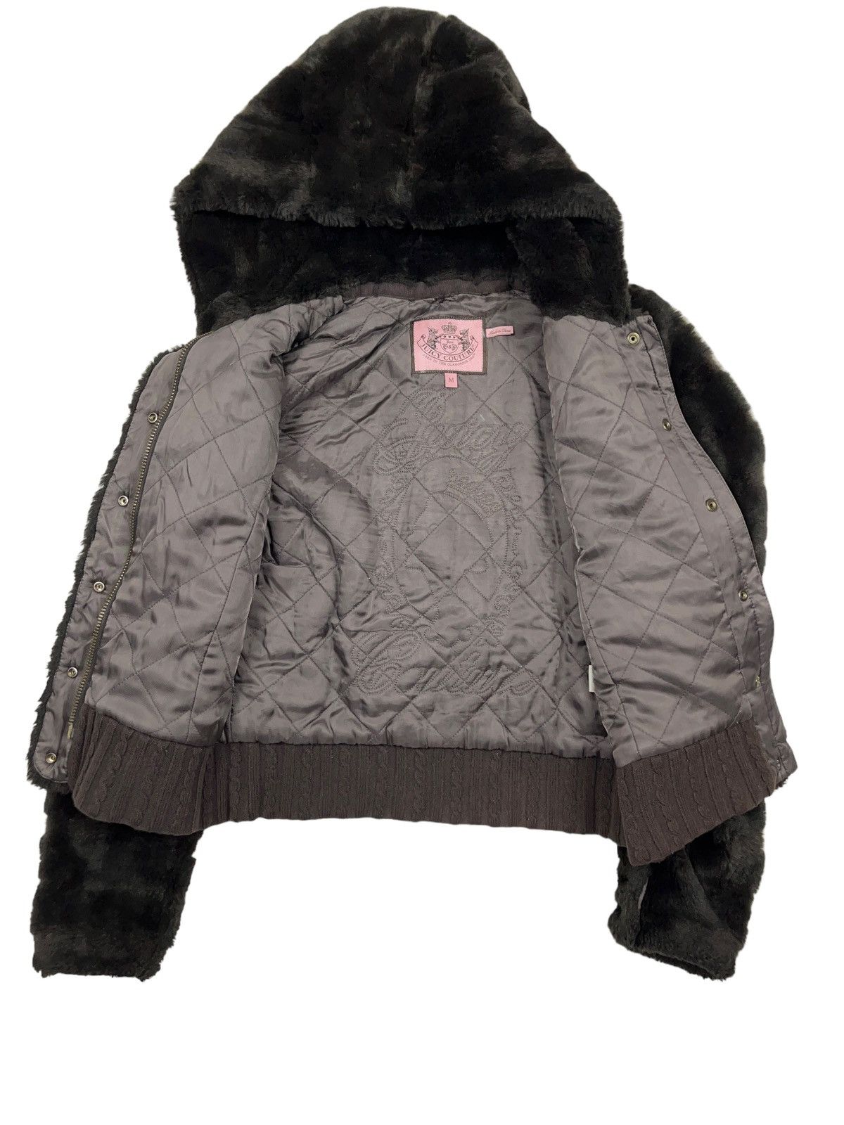 Juicy Couture Vintage Juicy Couture Faux Fur Hooded Jacket Size M / US 6-8 / IT 42-44 - 3 Thumbnail