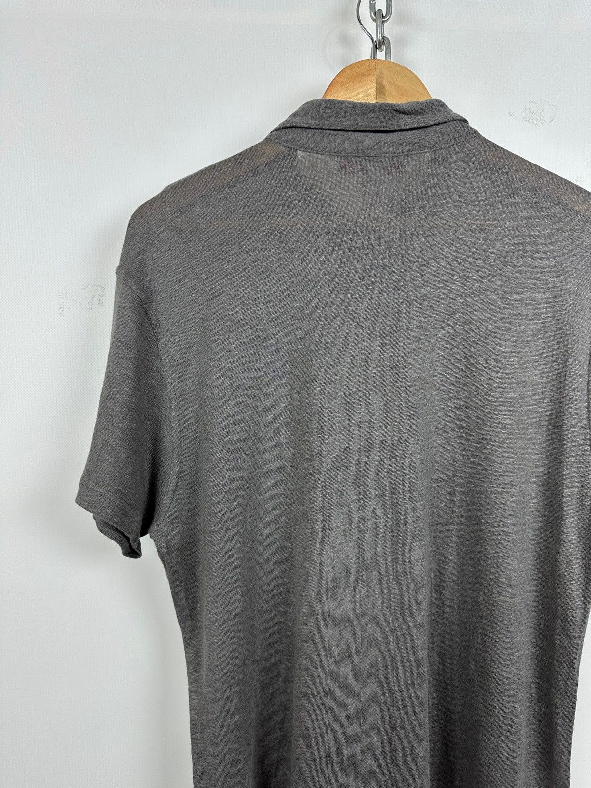 Orlebar Brown Orlebar Brown Linen Grey Polo Shirt Size US XXL / EU 58 / 5 - 11 Thumbnail