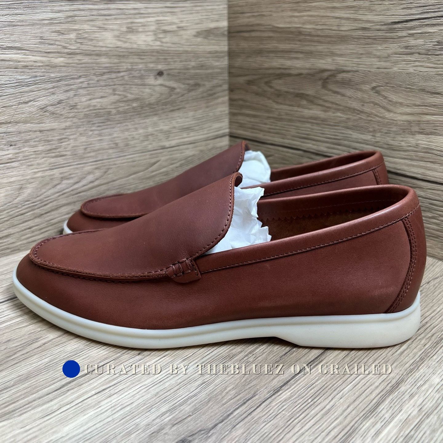 Loro Piana Loro Piana LP Summer Walk Brown Leather Loafers Size US 7 / EU 40 - 1 Thumbnail