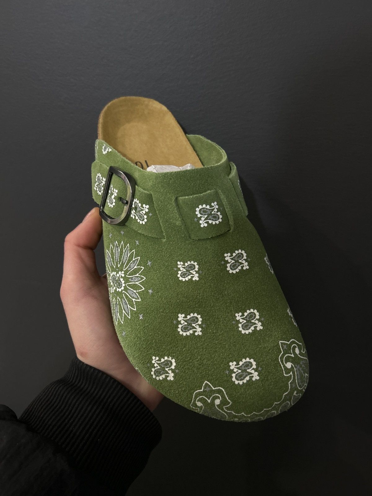 Bravest Studios Bravest Studious Olive Paisley Mules Size US 10 / EU 43 - 1 Thumbnail