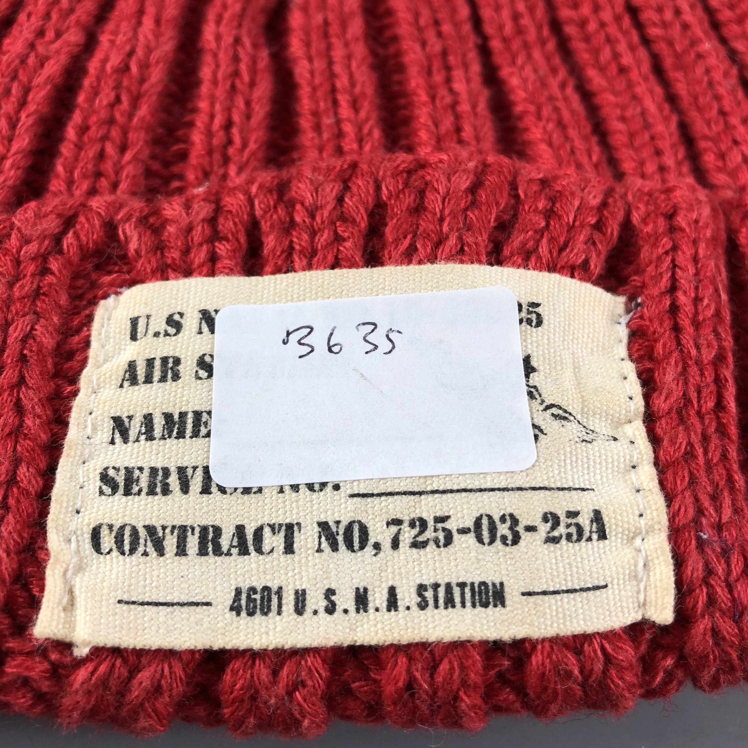 Vintage US Naval Knit Cotton Beanie Snowcap Snow Hat B635 Size ONE SIZE - 6 Thumbnail