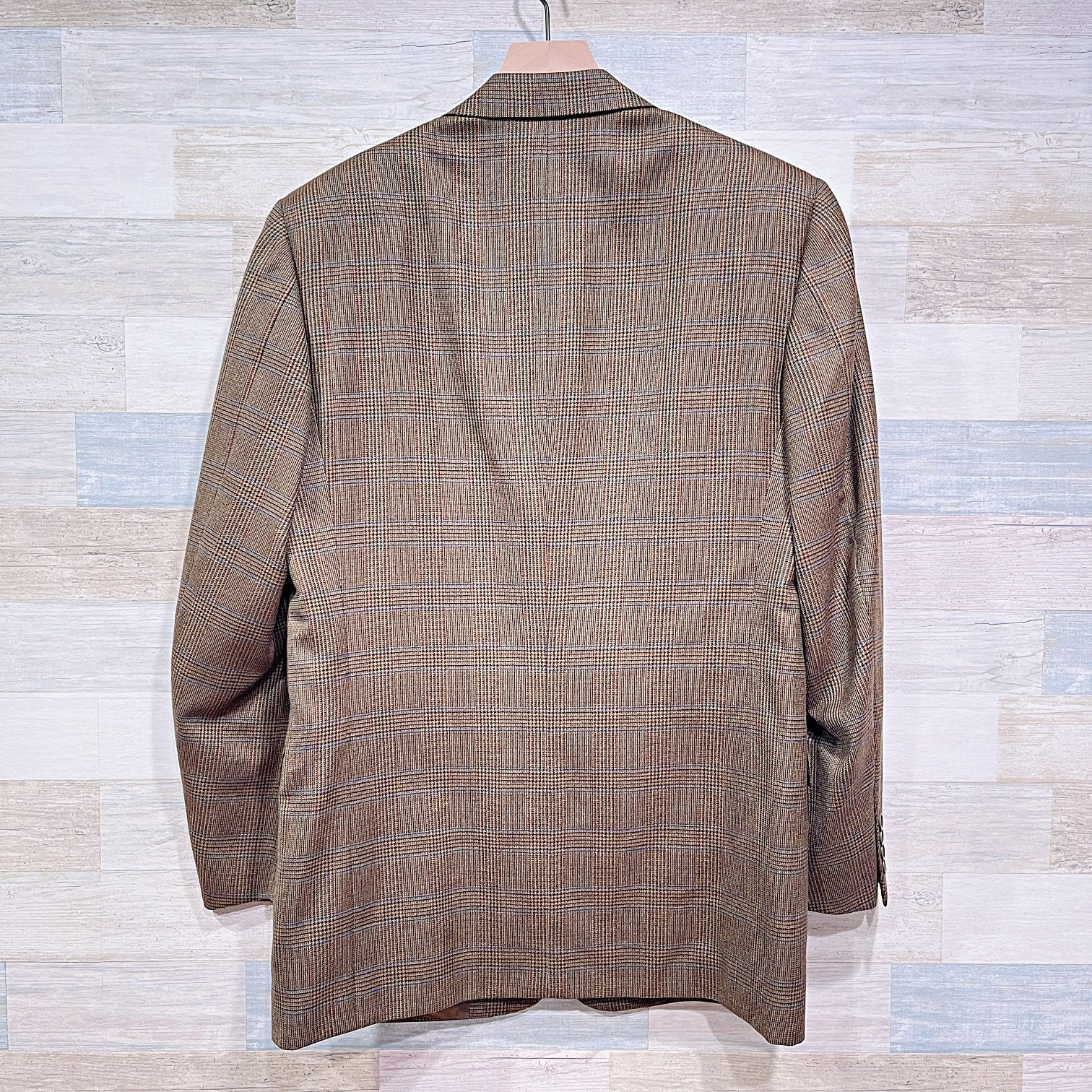 Barneys New York Barneys New York Wool Tweed Sport Coat Brown Plaid Mens 38R Size 38R - 5 Thumbnail