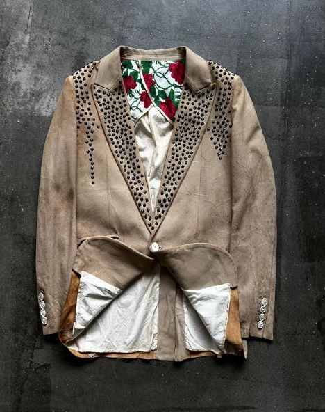Number (N)ine Number (N)ine 2006SS Runway Studded Lambskin Leather Jacket Size US L / EU 52-54 / 3 - 3 Thumbnail