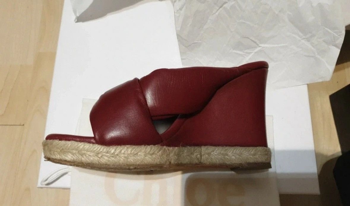 Isabel Marant Isabel Marant Bordeaux Red Leather Wedge Mules Size US 7 / IT 37 - 14 Thumbnail