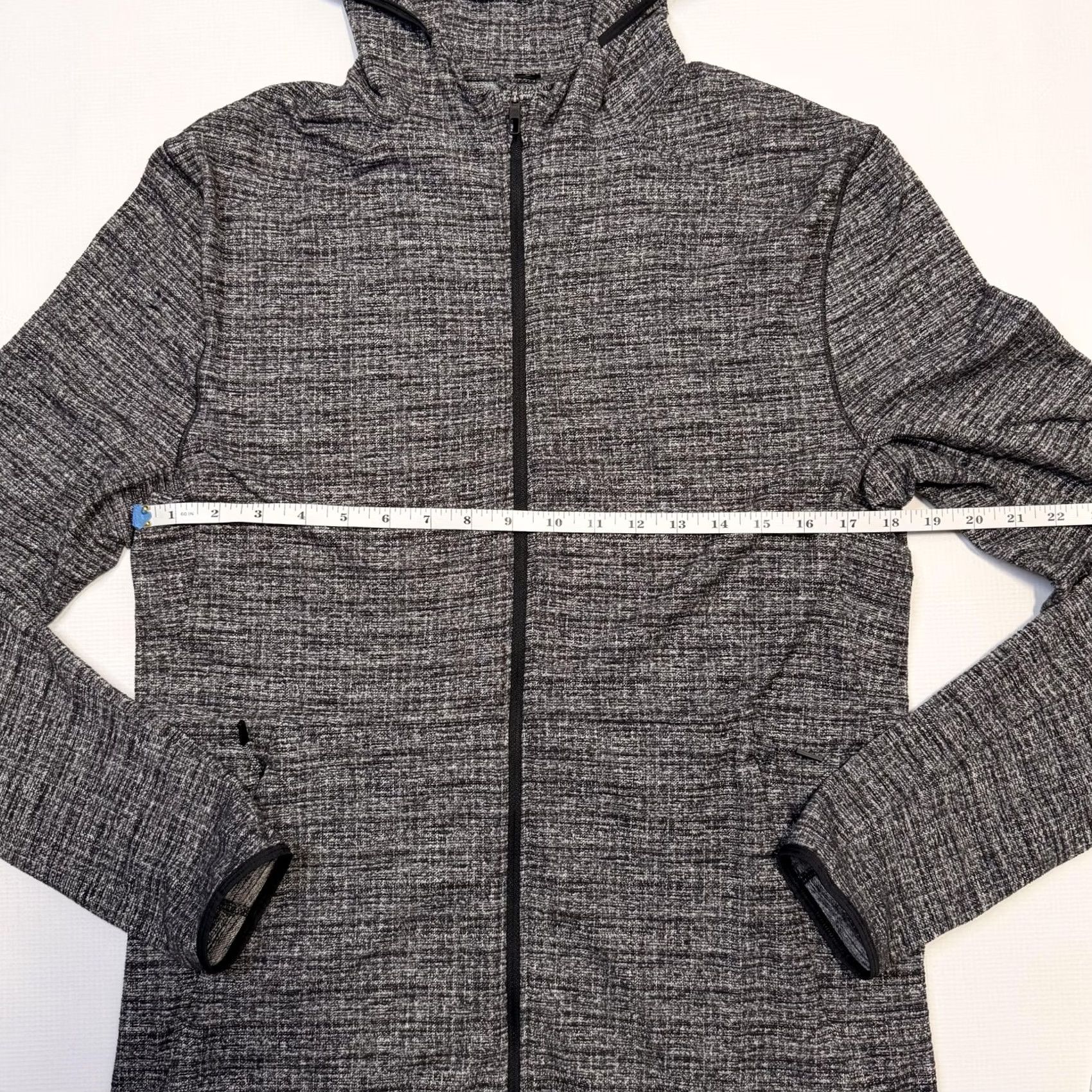 Lululemon Lululemon Surge Warm Full Zip Jacket Mens Medium Gray Geometric Knit Hooded Running & Training Size US M / EU 48-50 / 2 - 6 Thumbnail