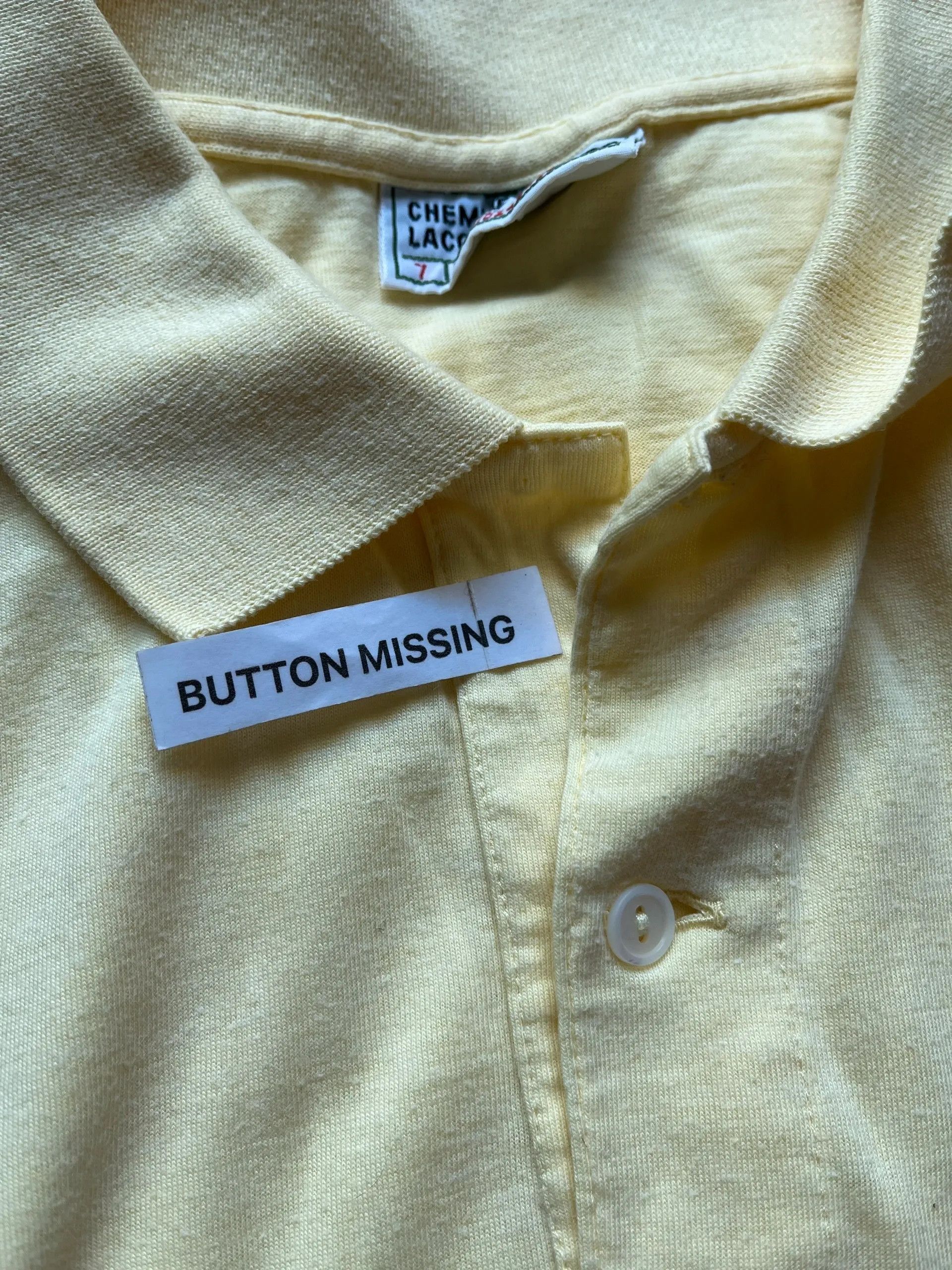 Lacoste Lacoste Polo Shirts Vintage 90's Sz 7 / XL Yellow Size US XL / EU 56 / 4 - 10 Thumbnail