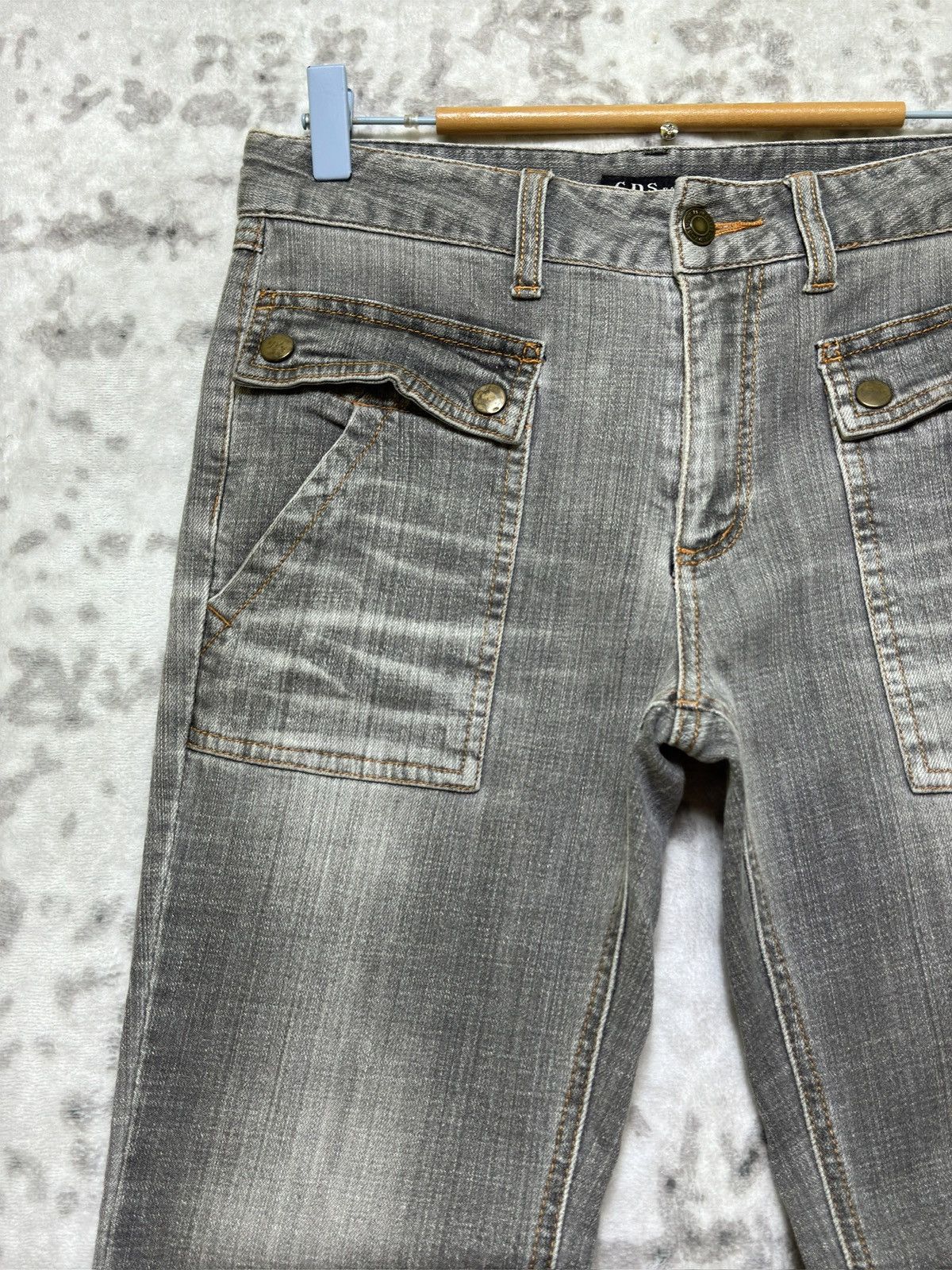 Japanese Brand Flared C.D.S Basic Bush Pant Denim Boot Cut Claw Marks Size US 28 / EU 44 - 4 Thumbnail
