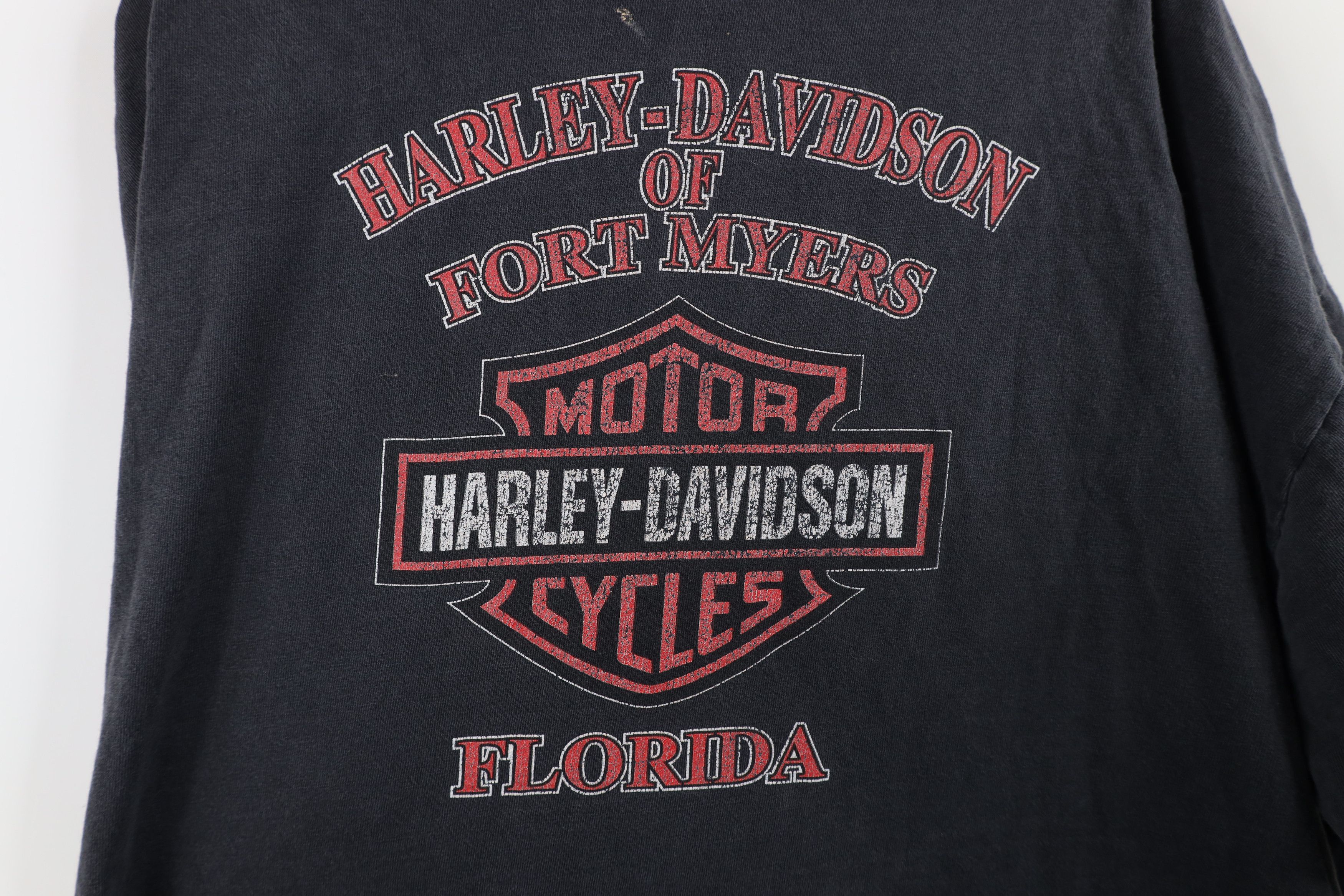 Harley Davidson × Vintage Vintage Harley Davidson Spell Out Big Logo T-Shirt Black USA Size US XXL / EU 58 / 5 - 12 Thumbnail