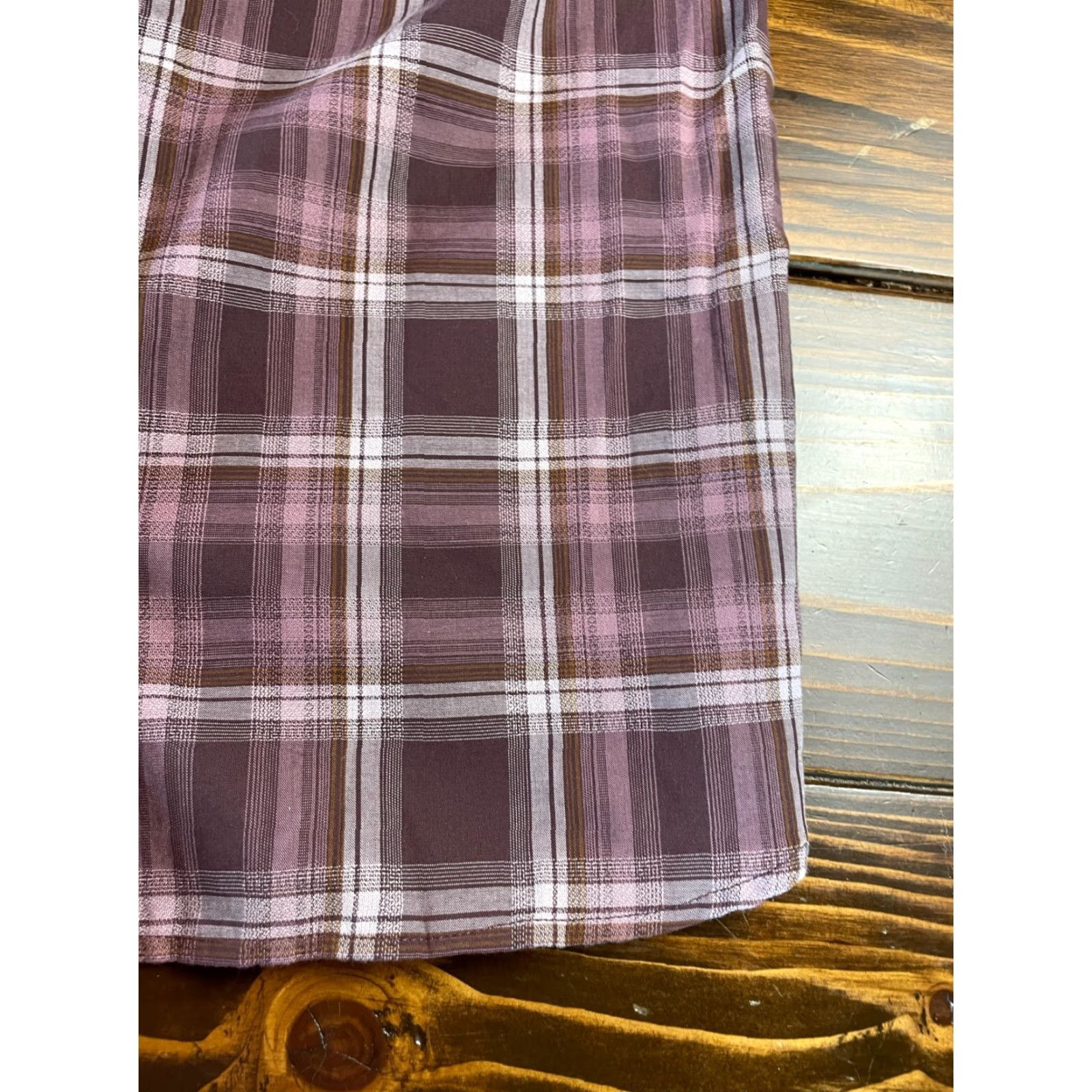 Carhartt VINTAGE Carhartt Shirt Womens L Purple Button Up Plaid Cut Off Sleeve Modified Size L / US 10 / IT 46 - 3 Thumbnail
