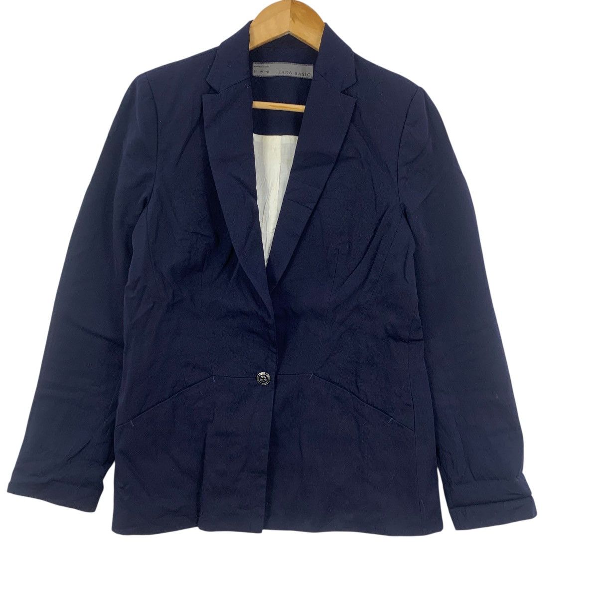 Zara ZARA BASIC COLLECTION 1 Button Blazer Coat Suit Formal Size 38L - 5 Thumbnail