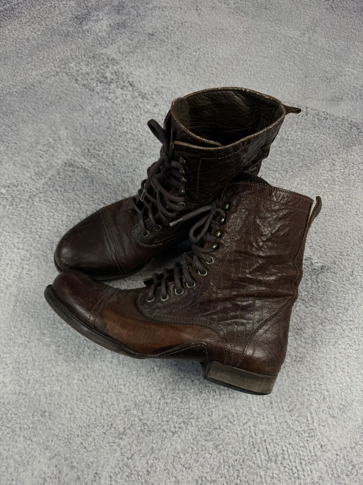 Dolce & Gabbana × Vintage DOLCE GABBANA Vintage Leather Unisex Boots Shoes Brown Size US 10 / IT 40 - 3 Thumbnail